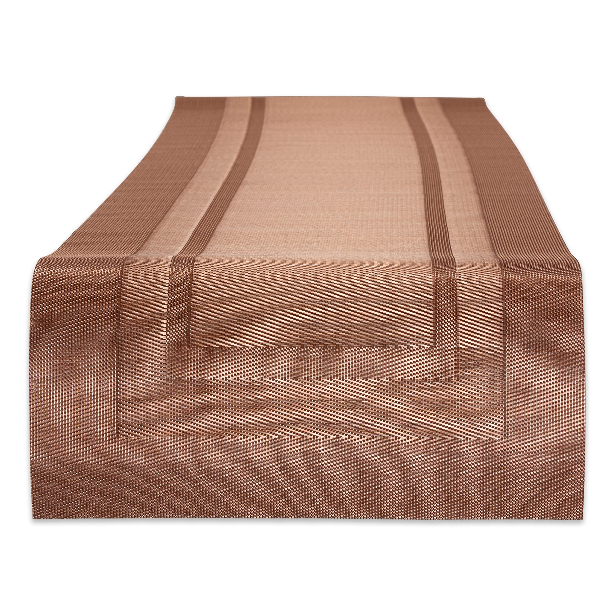 Dii Pvc Tabletop Collection Woven Indoor/Outdoor, Table Runner, 14X72, Cinnamon
