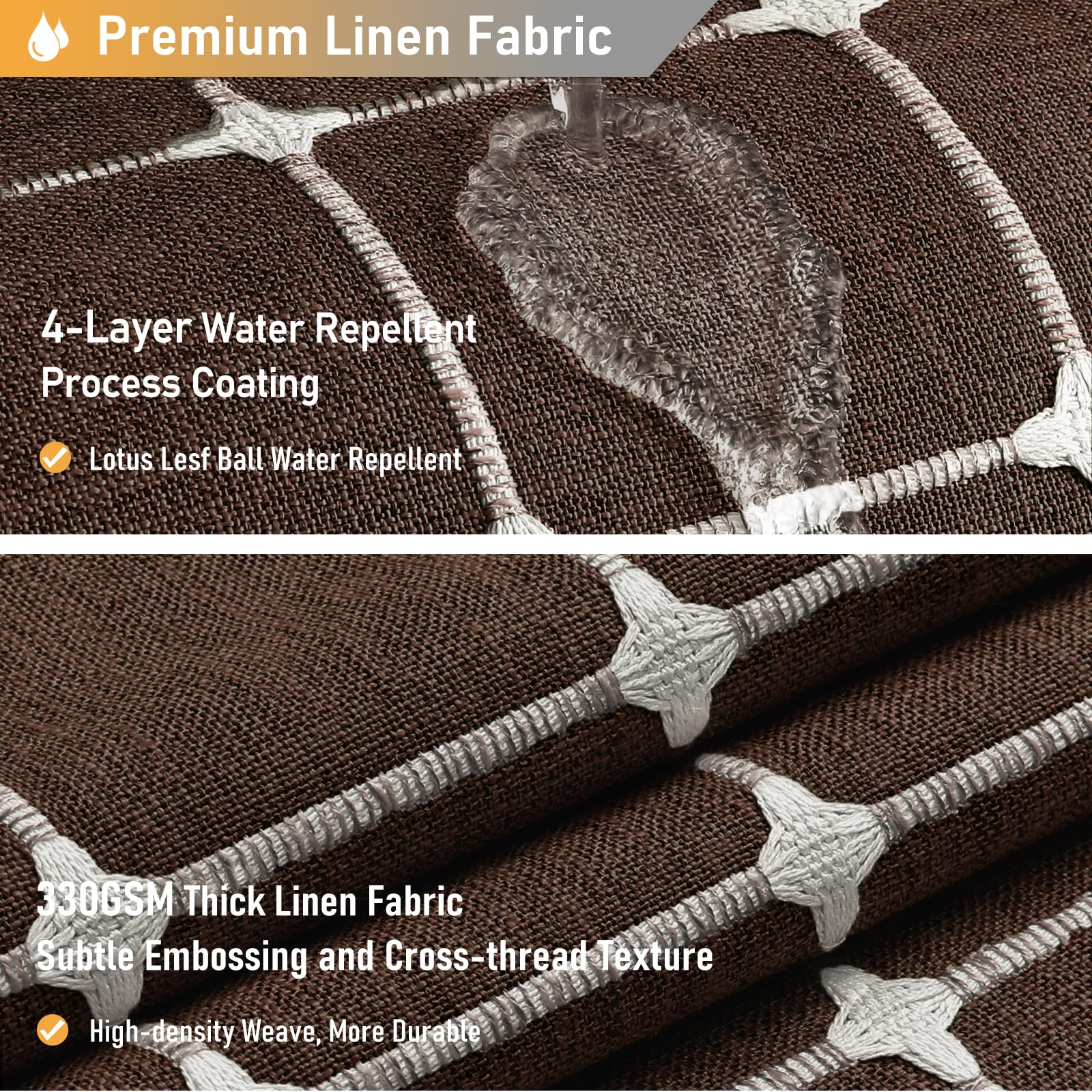 Bttn Extra Long Shower Curtain - 72X84 Inch Long Boho Chic Tassel Linen Fabric Shower Curtain Set With Hooks, Tall Modern Farmho