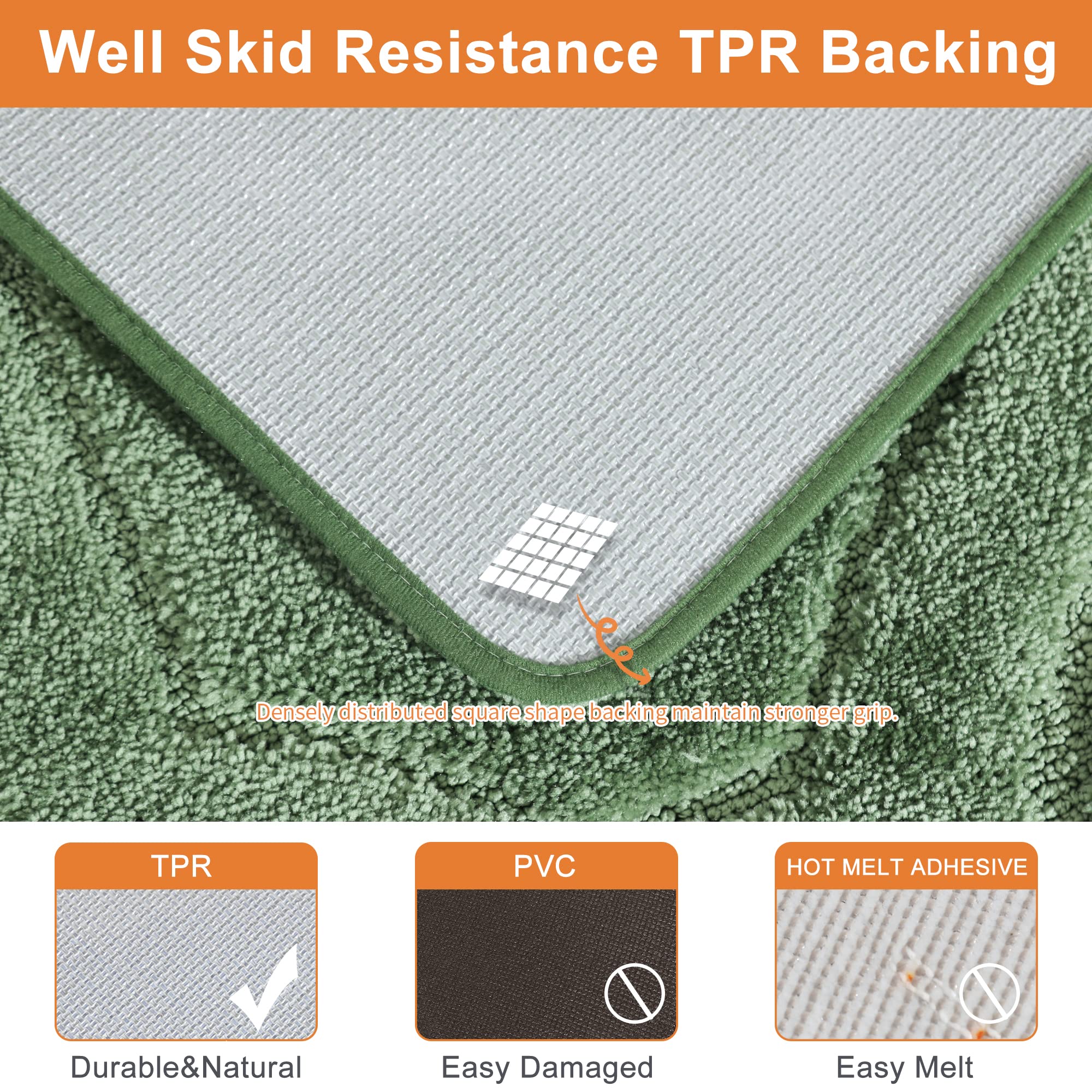 Beqhause Bathroom-Rugs-Non-Slip-Bath Mats For Bathroom Soft And Absorbent Polyester Microfiber Bath Mat Machine Washable Quick D