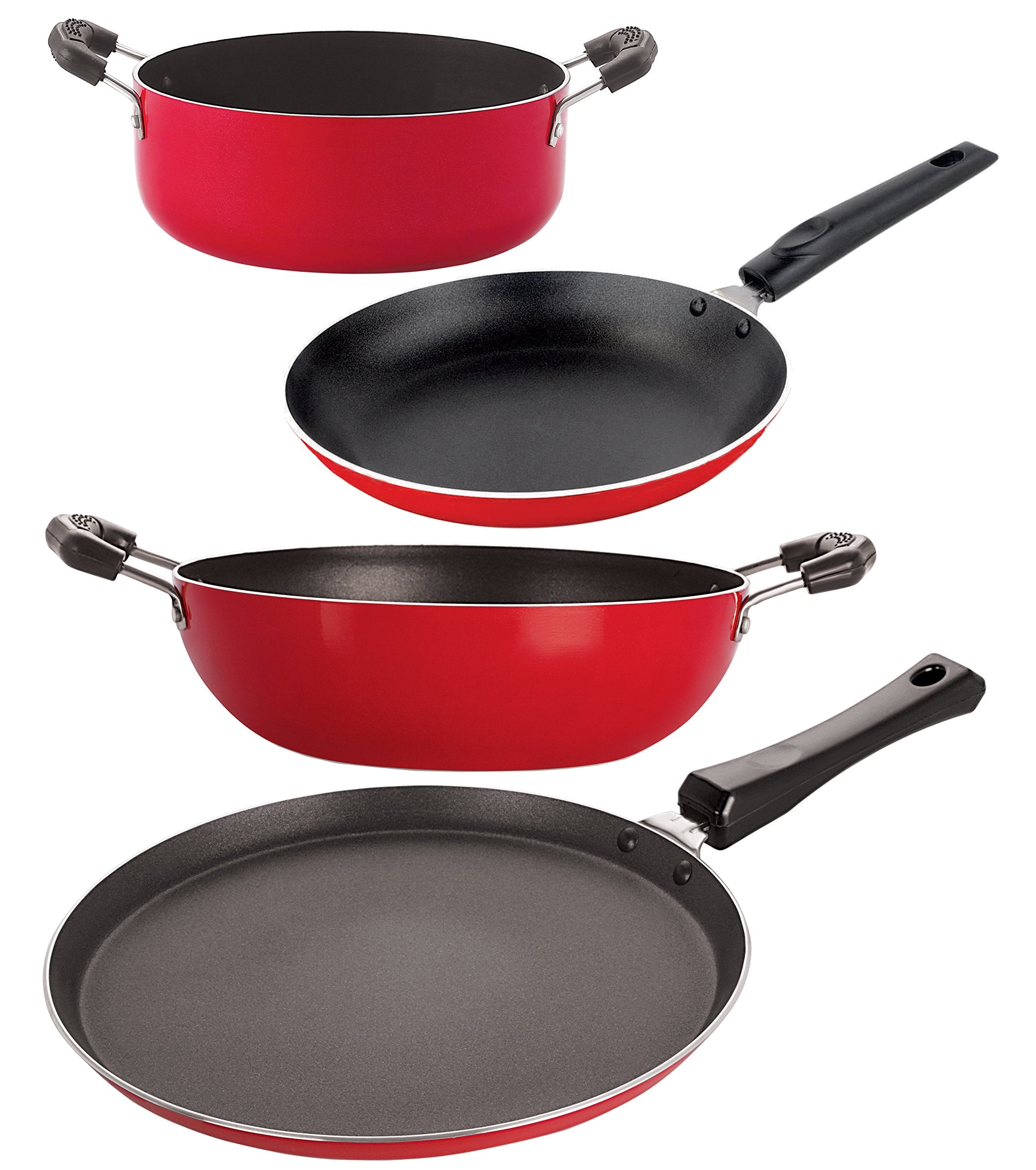 Nirlon NonStick 4 Piece Aluminium Kitchenware Set