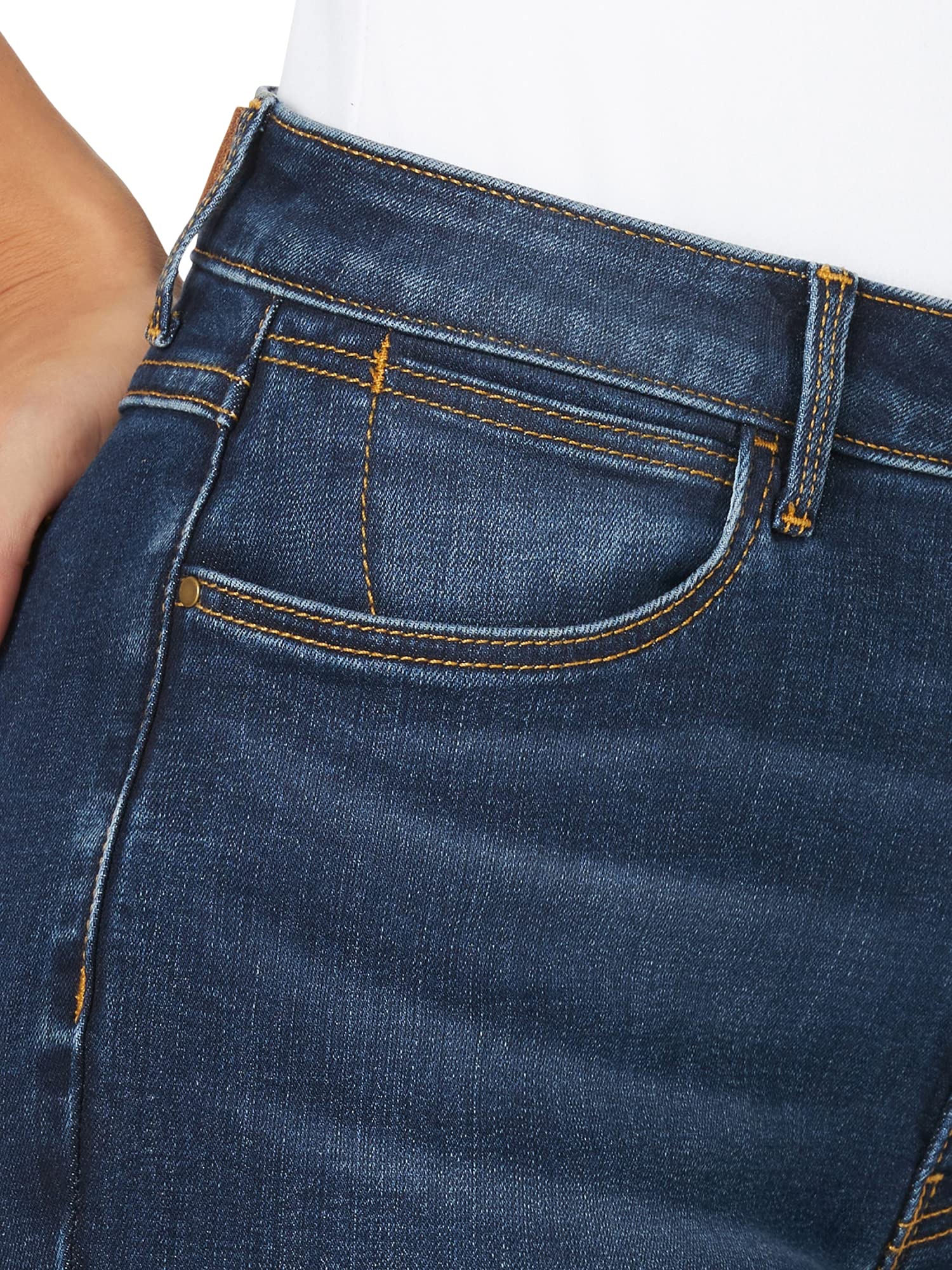 Wrangler Womens High Rise True Straight Fit Jeans, Stockton, 4 30 Us