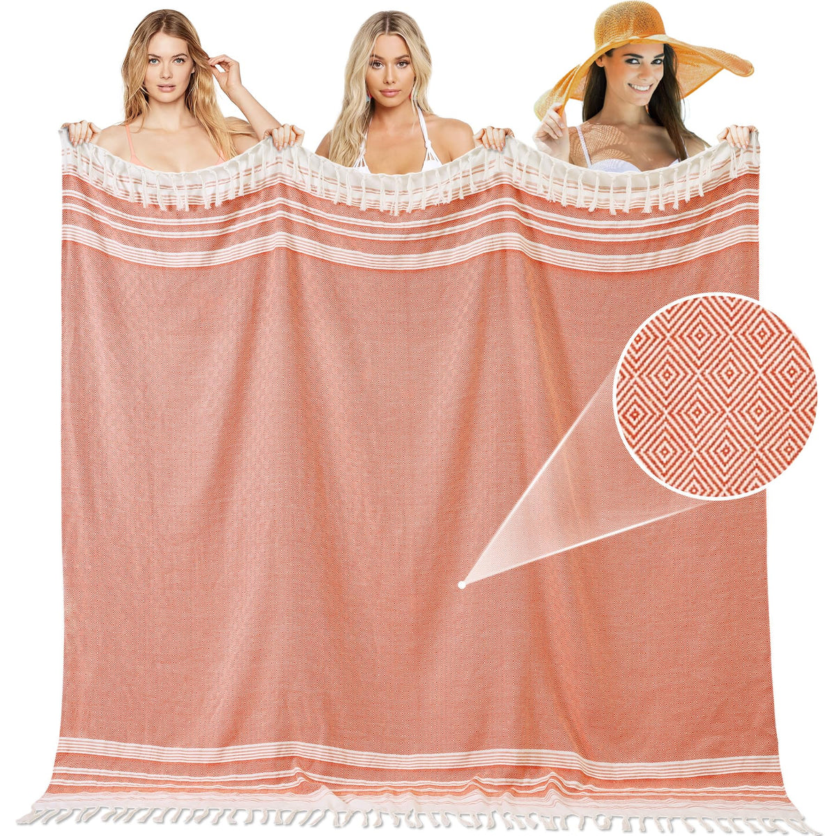 Large Throw Blanket Yoga Blanket Turkish Beach Towel Women Birthday 60Th 50Th 40Th 30Th Ideas Mother Day Grandma Nana Wife Siste
