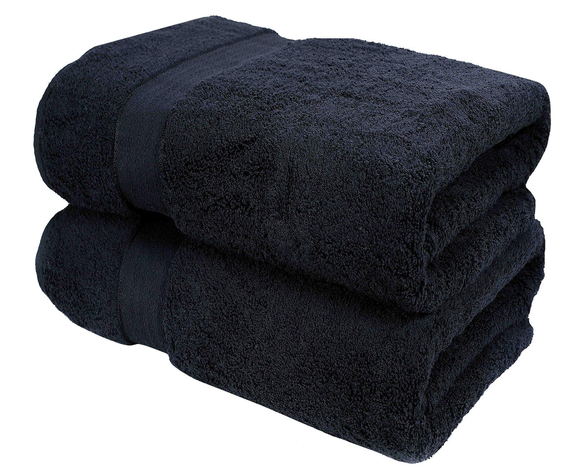 Glamburg 700 Gsm Premium Cotton 2-Pack Oversized Extra Large Bath Sheet Set - 100% Combed Cotton - 2 Bath Sheets 35X70 - Luxury