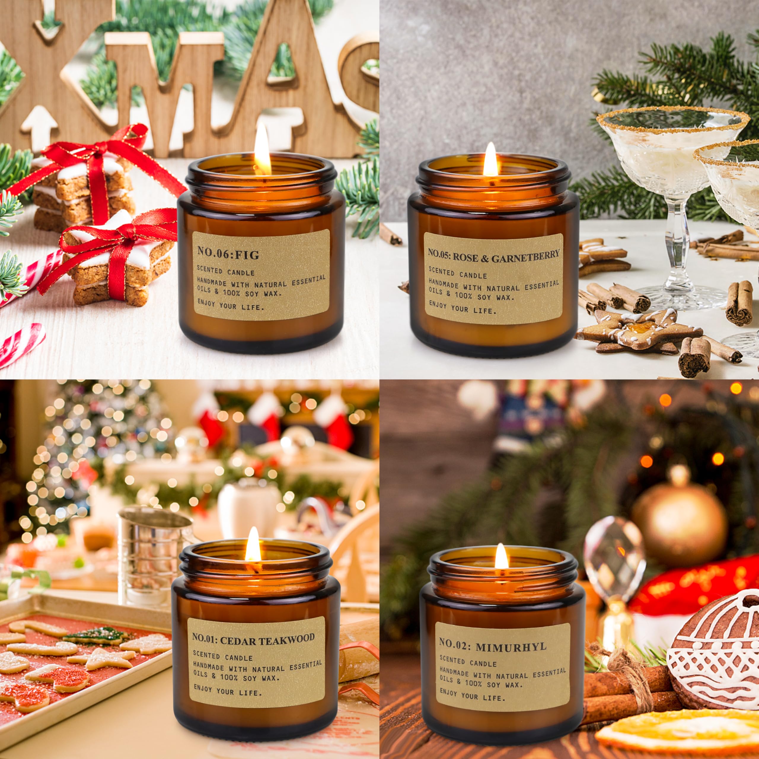 Candles for Home Scented,6Pack 3.5OZ Aromatherapy Candles for Home Decoration,Soy Wax Candle Sets,Jar Candles Gift for Women wit