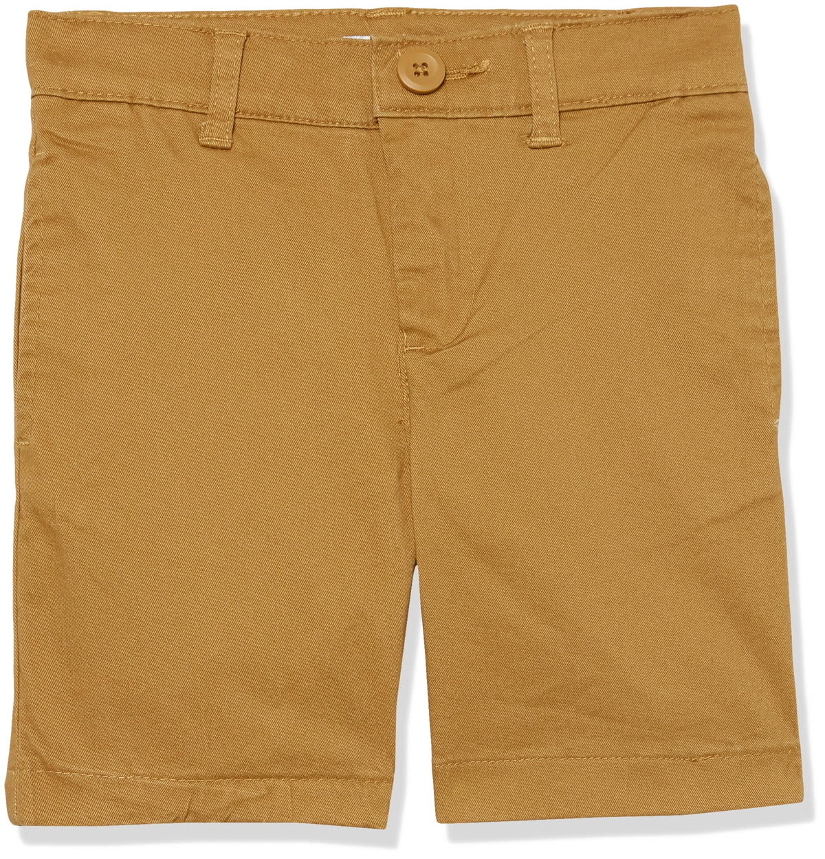 Amazon Essentials Boys Uniform Woven Flat-Front Shorts, Pack Of 3, Dark Khaki Brown, 14