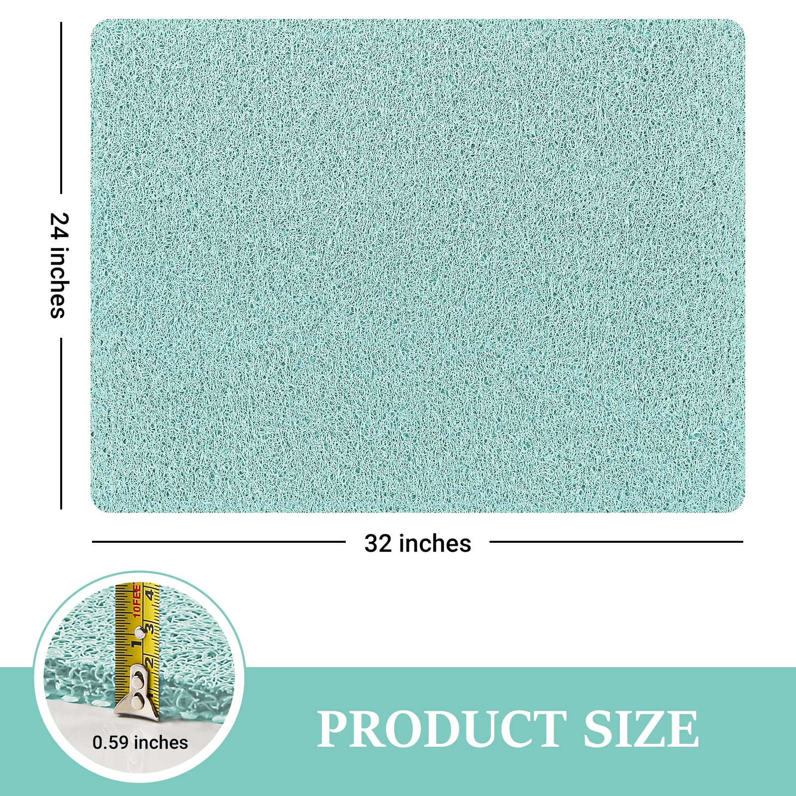 Luxstep Shower Mat Bathtub Mat,24X32 Inch, Non-Slip Bath Mat With Drain, Quick Drying Pvc Loofah Bathmat For Tub,Shower,Bathroom