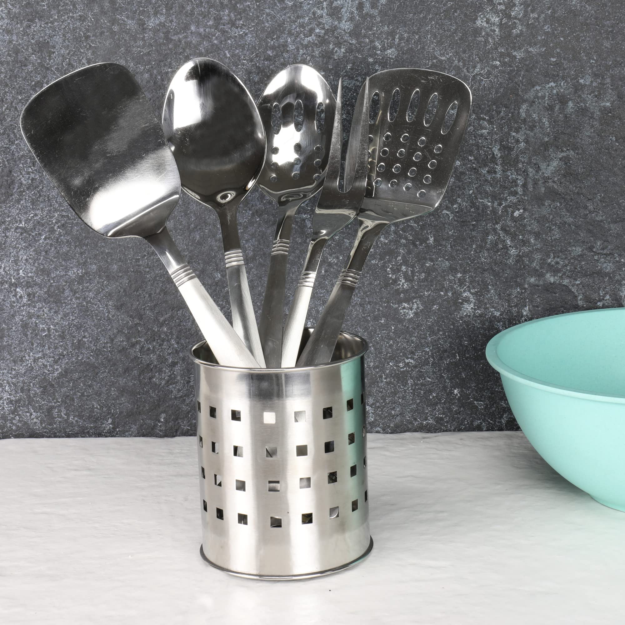 Chef Craft Select Slotted Turner/Spatula, 12.5 Inch, Stainless Steel