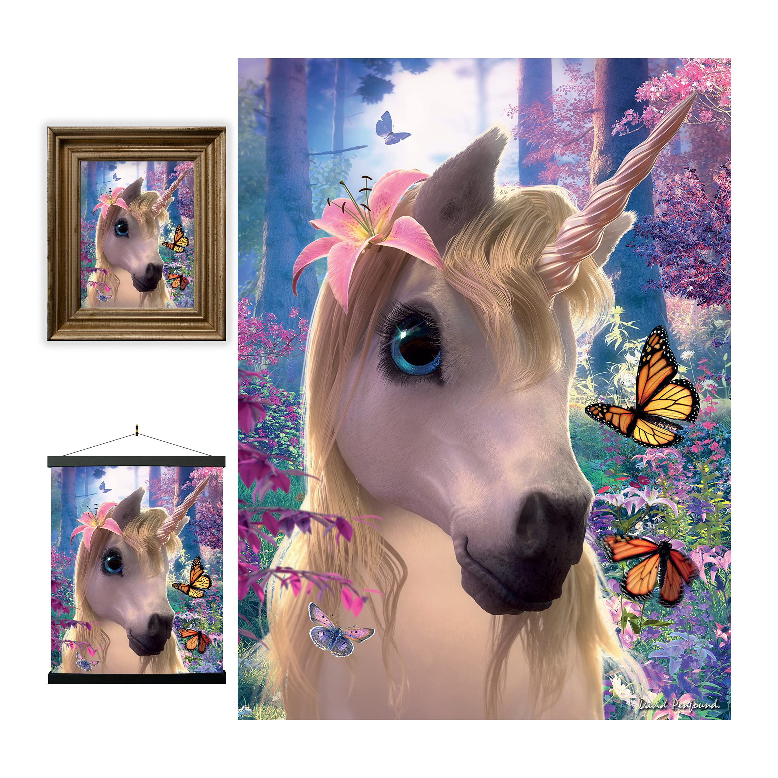 3D Livelife Lenticular Wall Art Prints - Cute Unicorn From Deluxebase. Unframed 3D Fantasy Poster. Perfect Wall Decor. Original
