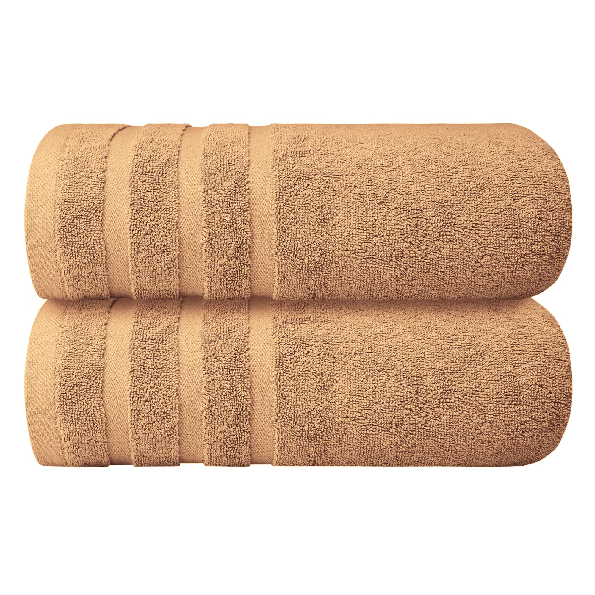 Premium Beige Bath Towels - 700 GSM 100% Cotton 27x54 Inches Pack of 2 Bathroom Towels - Ultra Soft and Highly Absorbent Hotel and Spa Quality Bath Towels for Bathroom by Infinitee?Xclusvies