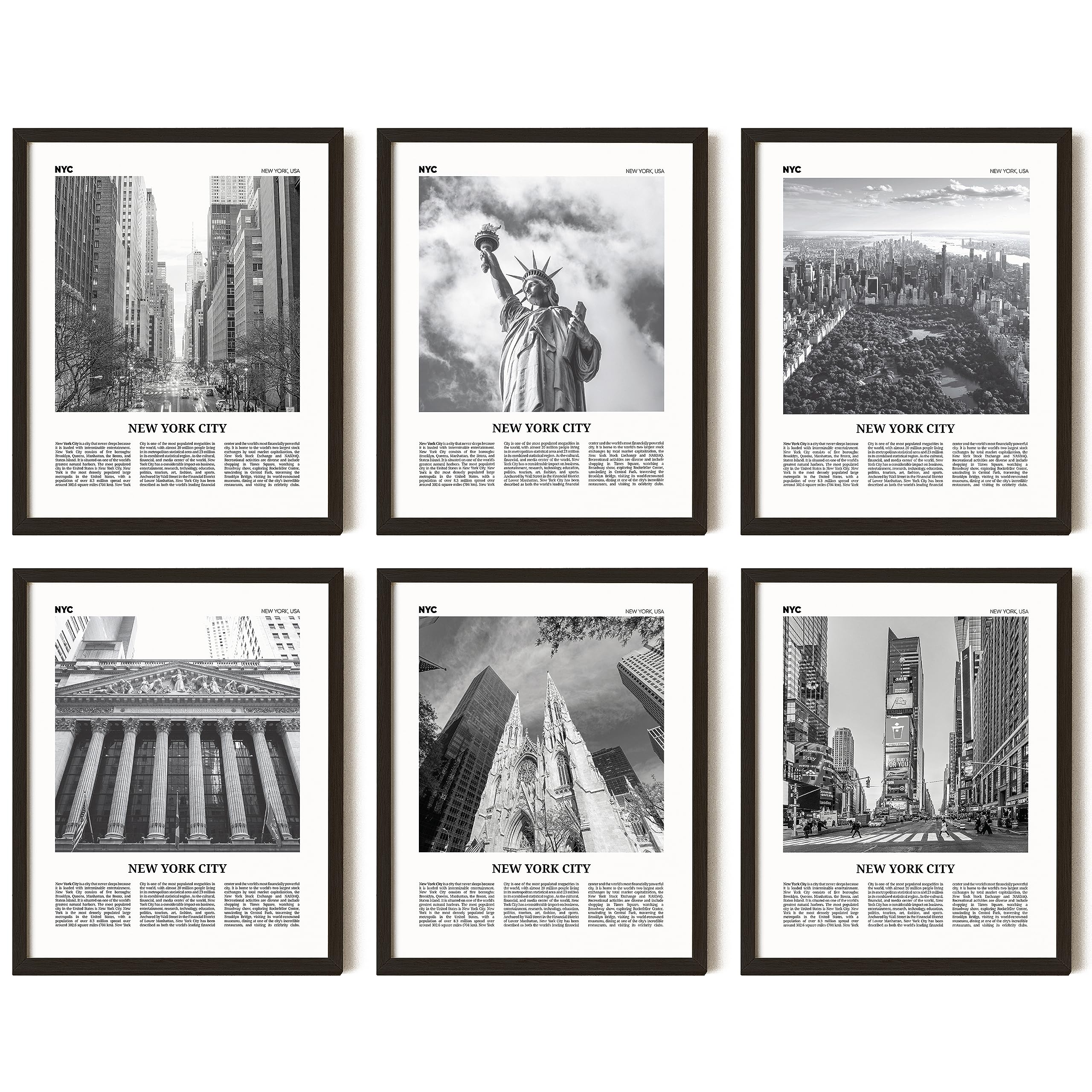 97 Decor New York Poster - Nyc Skyline Wall Art, New York City Art Prints, Nyc Black And White Pictures For Wall Decor, New York