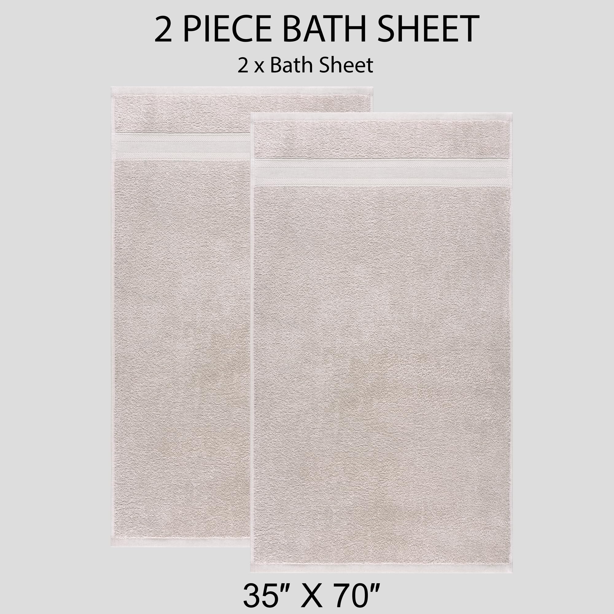 Quick-Dry, Soft & High Absorbent Bath Towels 35''X70'' Cotton Turkish Bath Towel Set Of 2 | Daily Use 100% Cotton Towels For Bat