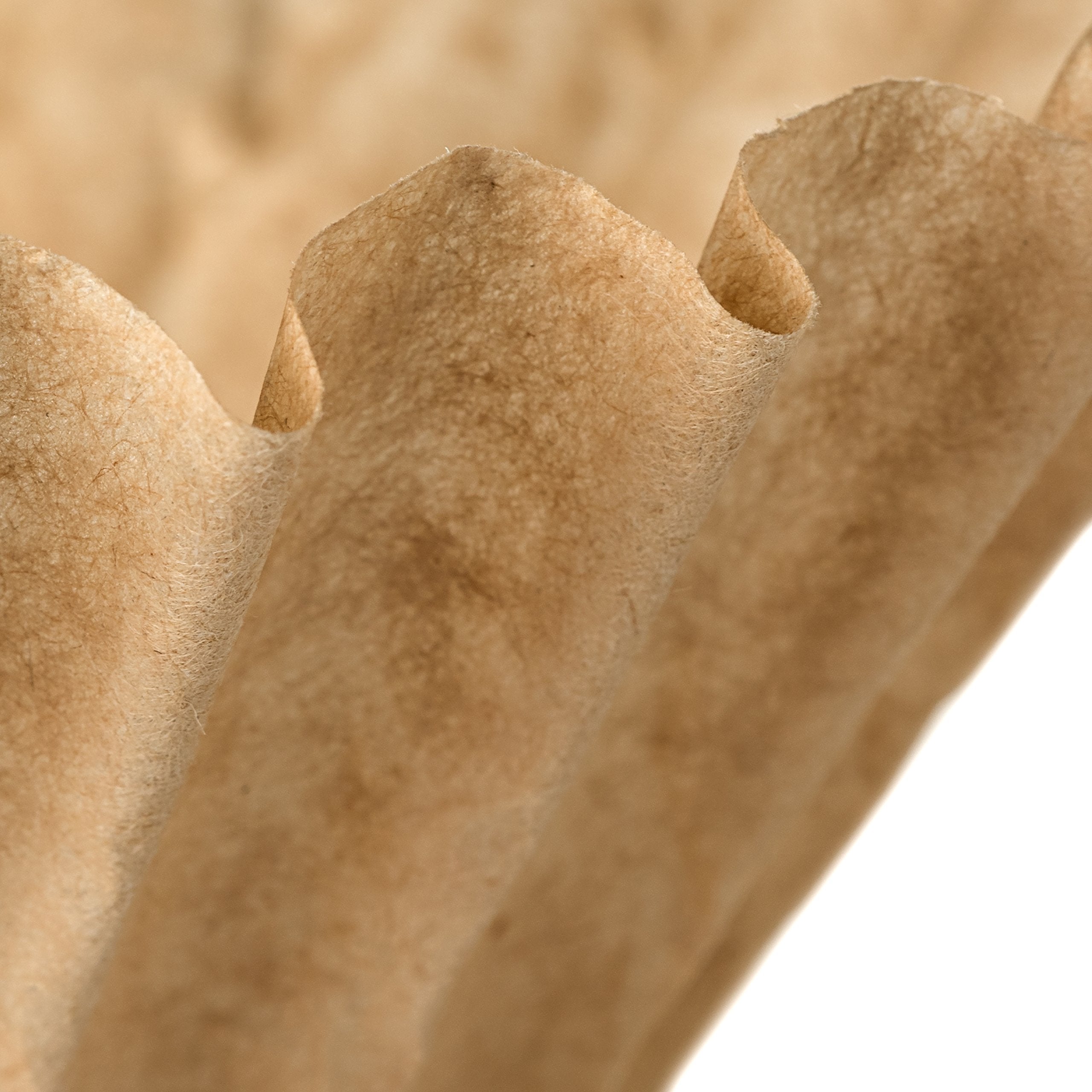 Coffee Filters - Natural Unbleached Brown Biodegradable - Large Basket - 9.75'' Flattened Diameter - 4.25'' Diameter Base - By C