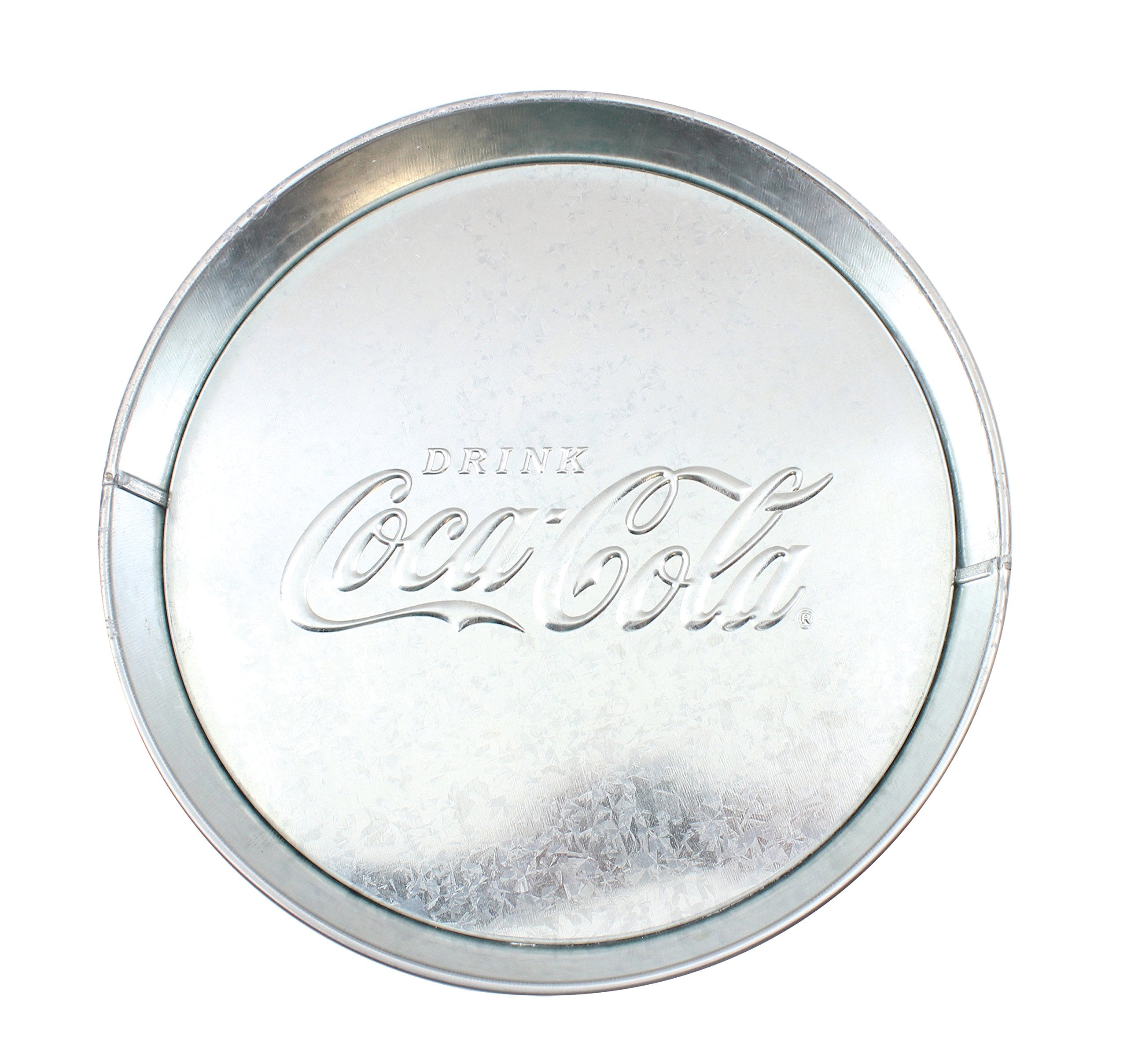 Tablecraft'S Coca-Cola Round Serving Platter 12.375'' X 12.375'' X 1.25'', Silver
