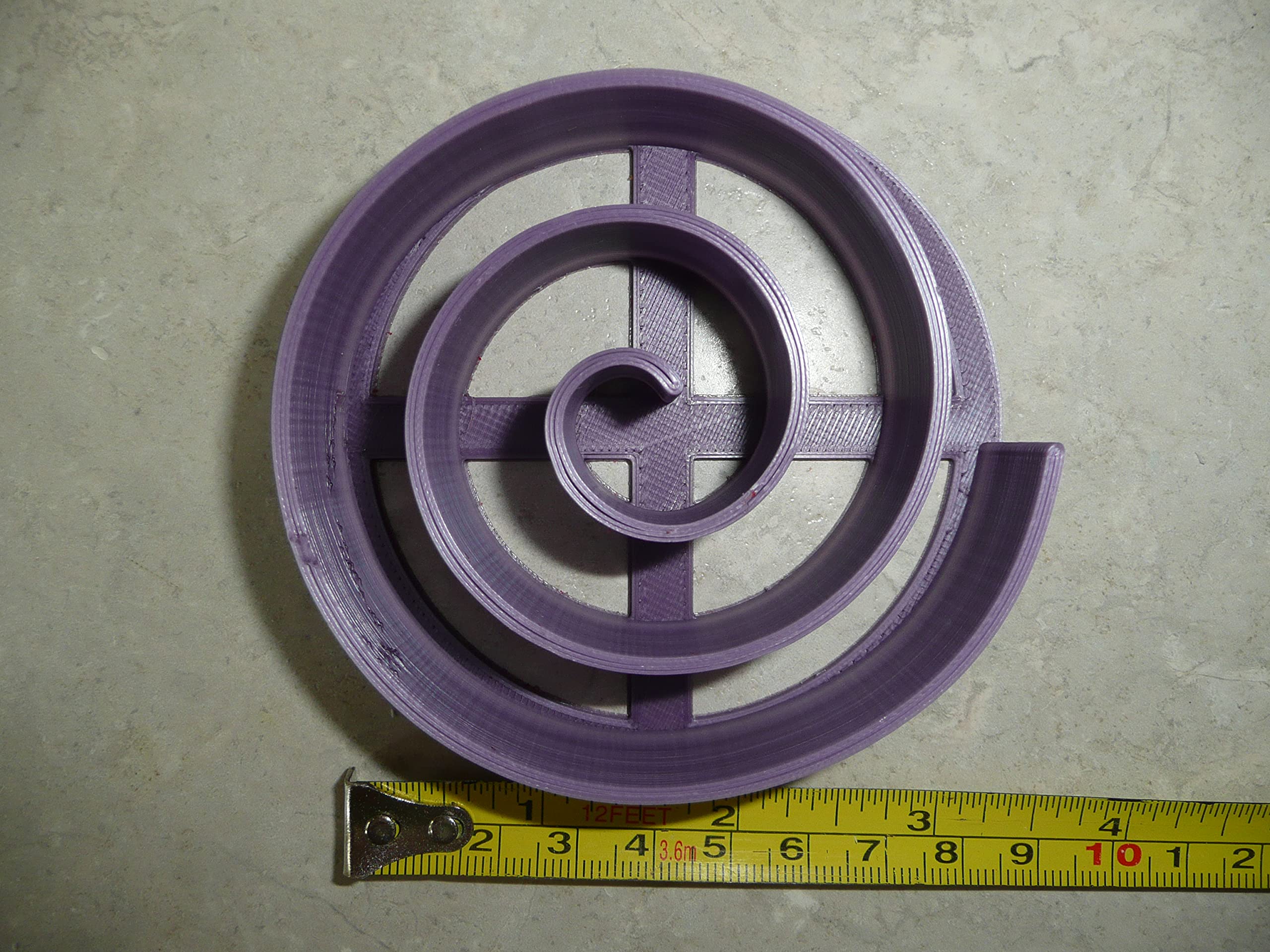 Yngllc Swirl Design Pattern Concha Cutter Mexican Sweet Bread Stamp Made In Usa Pr4393 Purple