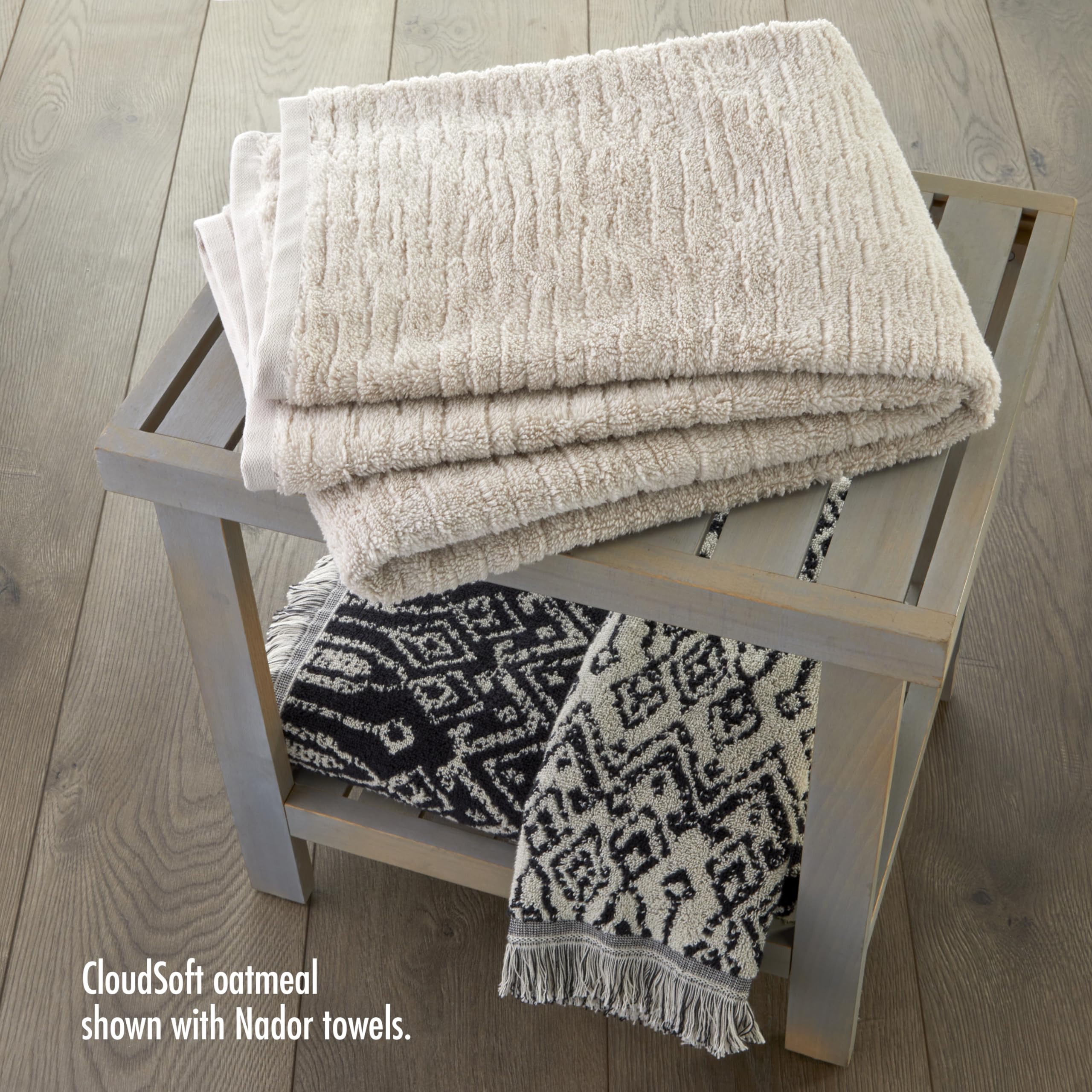 Skl Home Cloudsoft Cotton Luxury 6-Piece Towel Set, Oatmeal