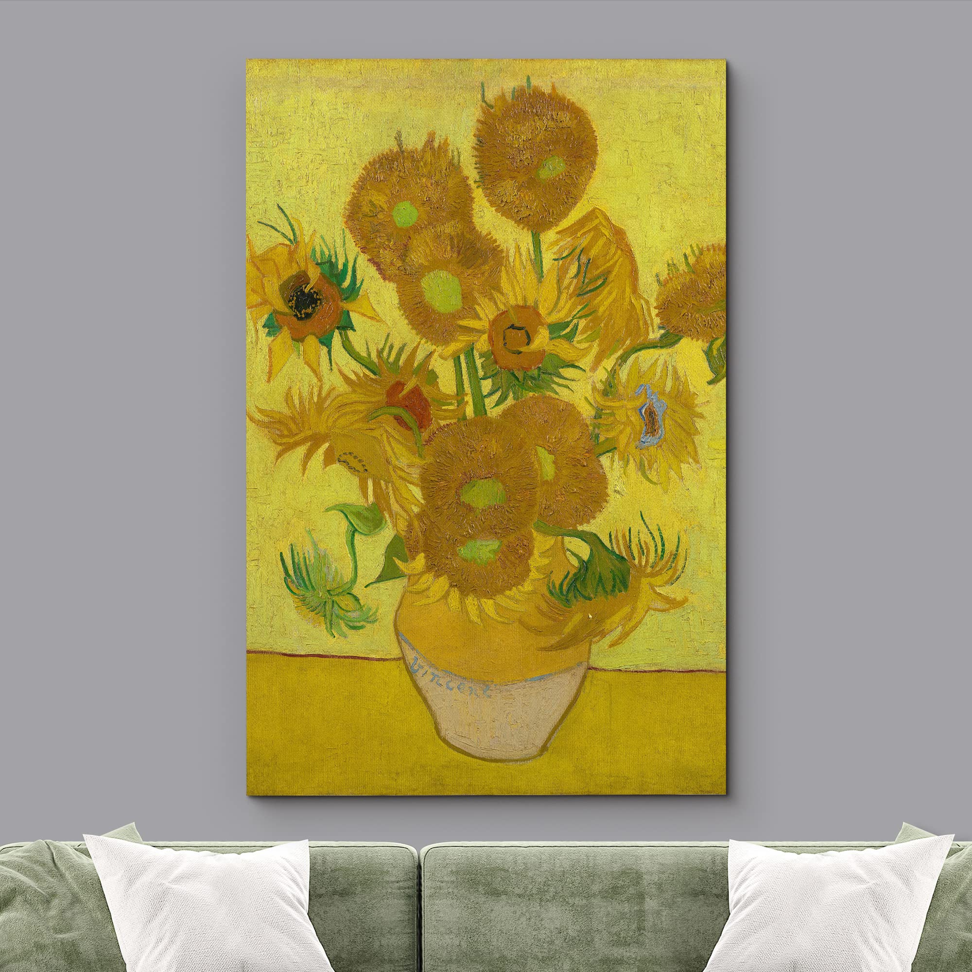 Wall26 Canvas Print Wall Art The Sunflowers Ii By Master Artist Vincent Van Gogh Nature Wilderness Illustrations Fine Art Relax/