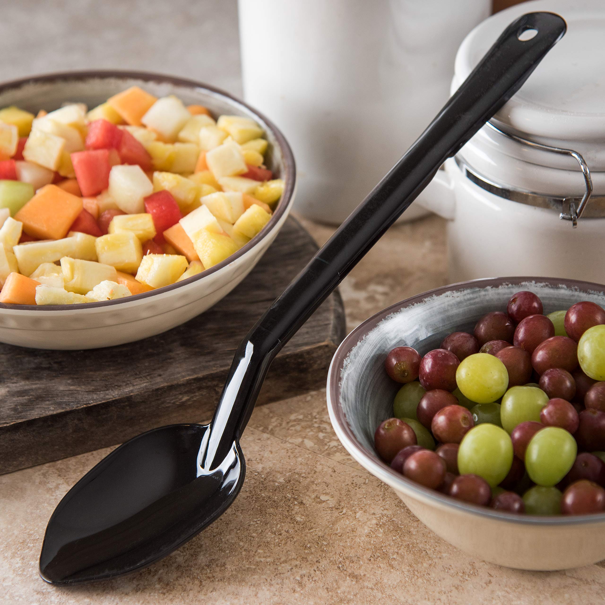 Carlisle Foodservice Products 442003 High Heat Solid Spoon, 13'', Black
