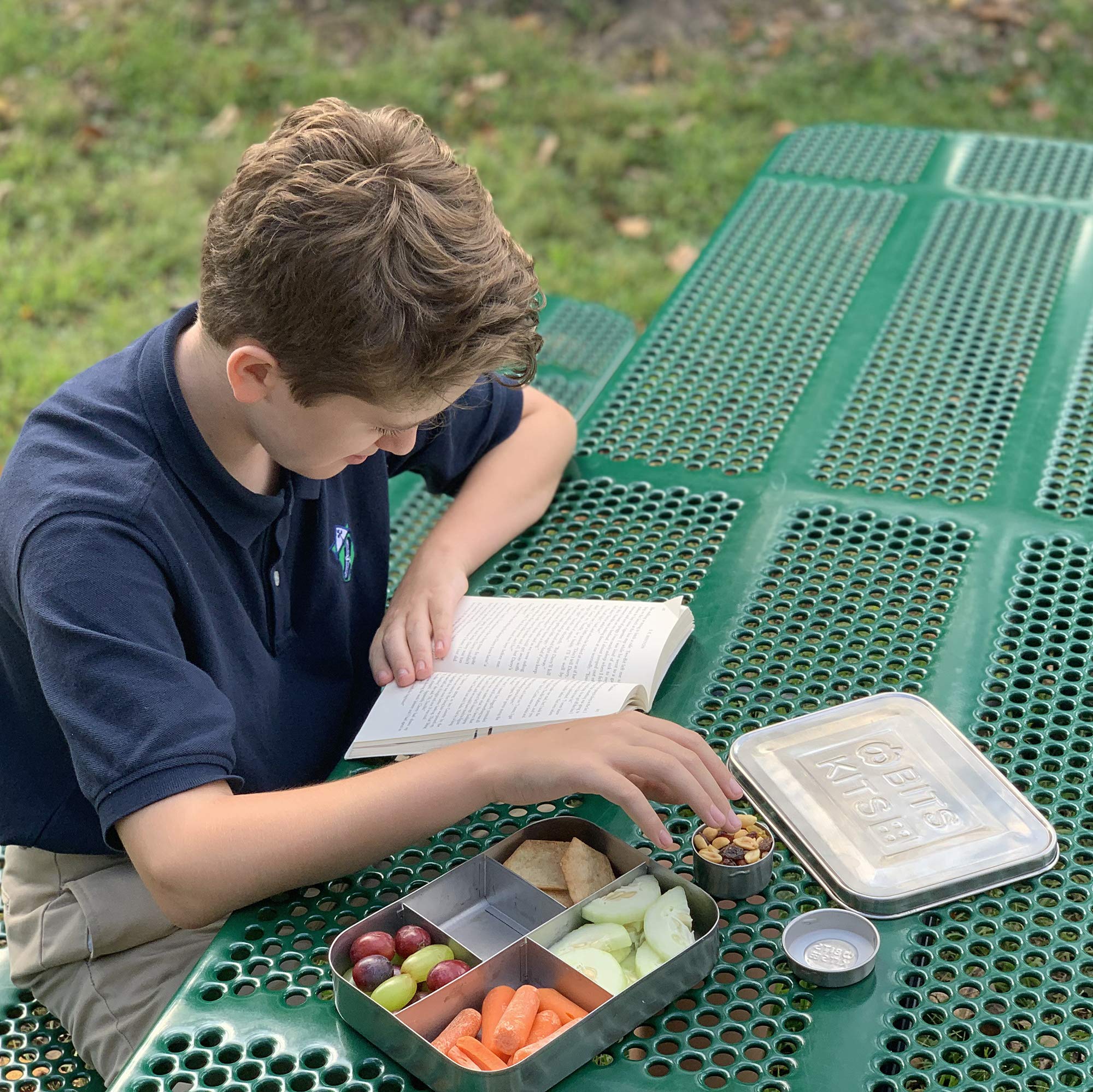 Bits Kits Stainless Steel Bento Box Lunch And Snack Container For Kids And Adults, 5 Sections