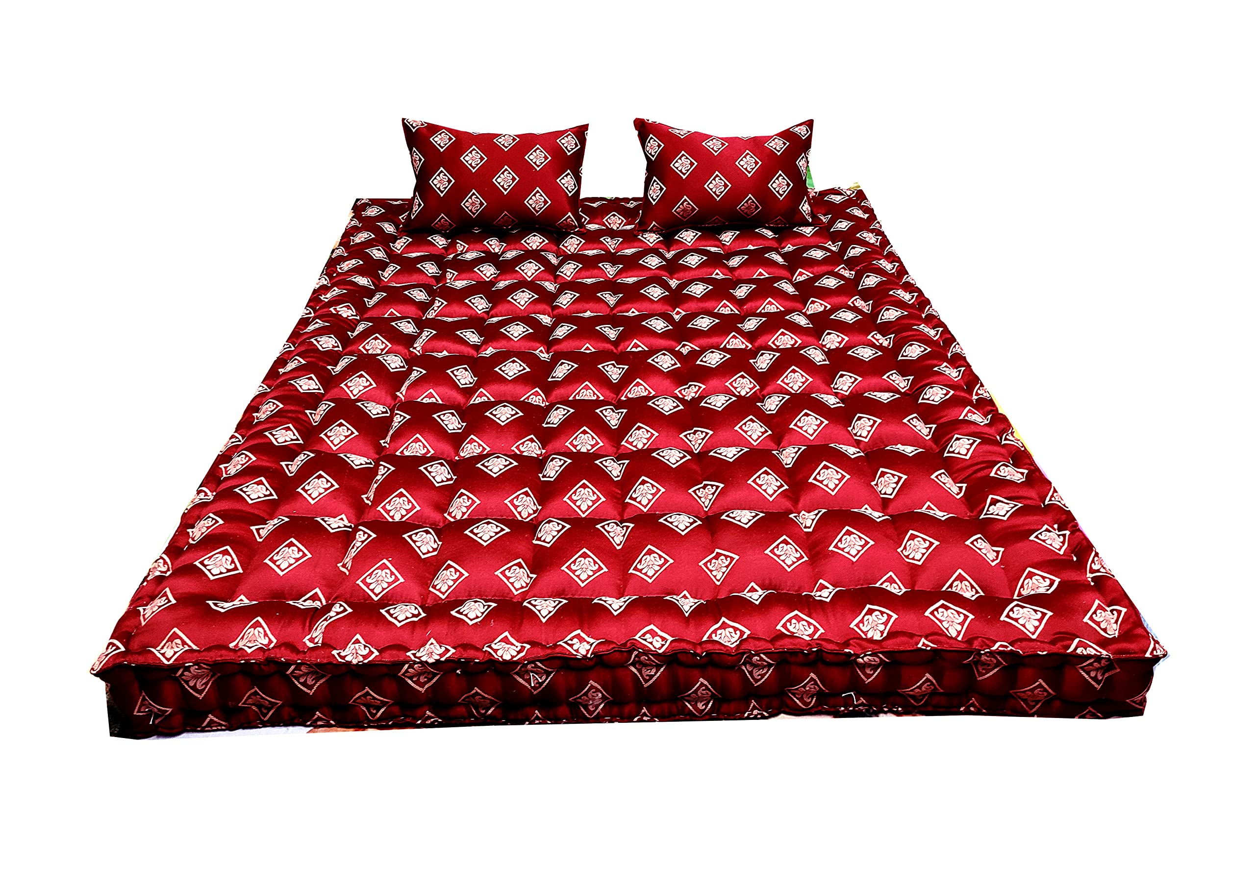Ozone Mattress Organic Kapok Silk Cotton Ilavam Panju Double Cot Bed Mattress, 6 x 4 ft / 72 x 48 x 6 inch, Multicolour