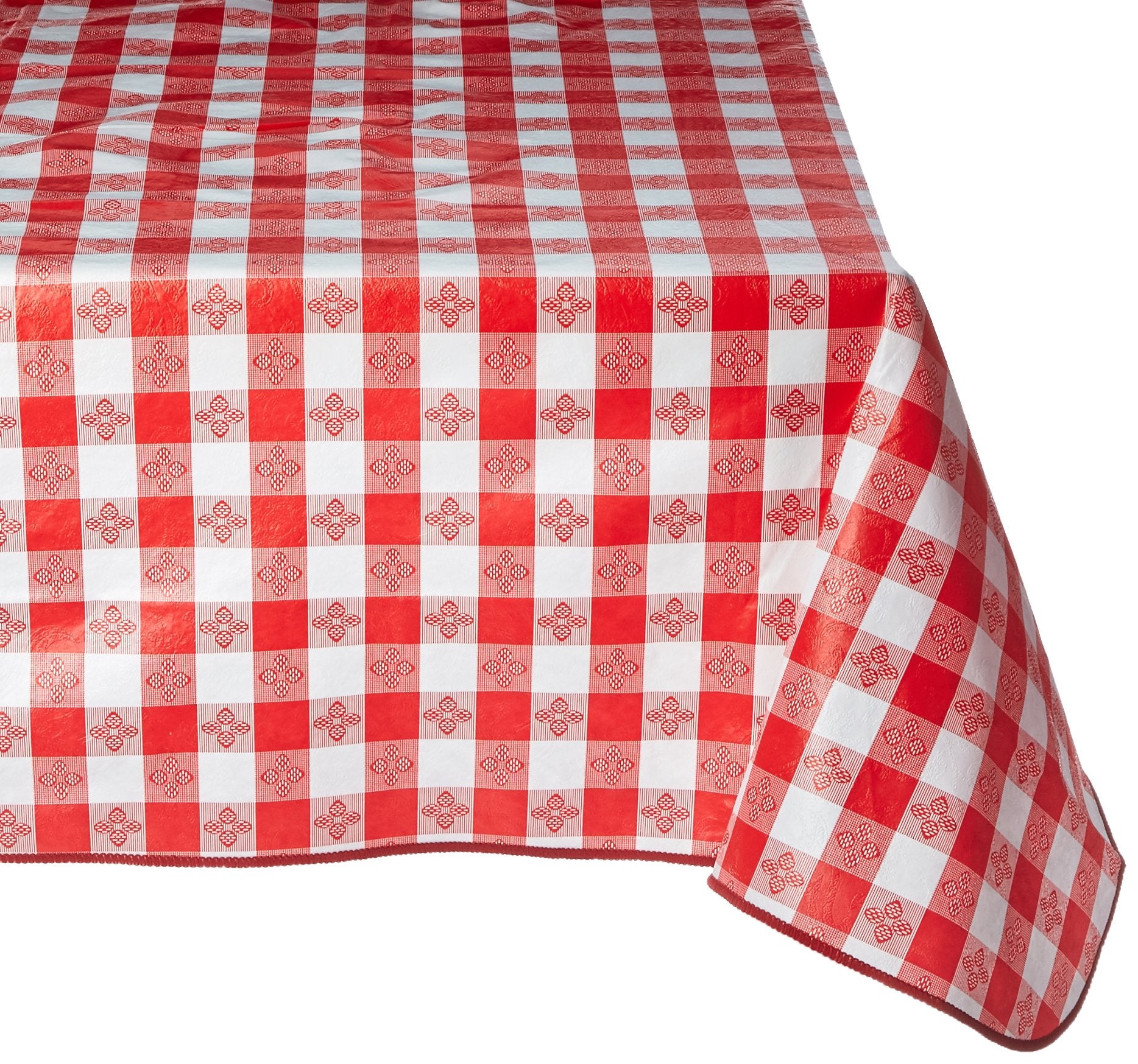 Winco TBCS-52R Checkered Table Cloth, 52-Inch x 52-Inch, Red,White, Red,Medium