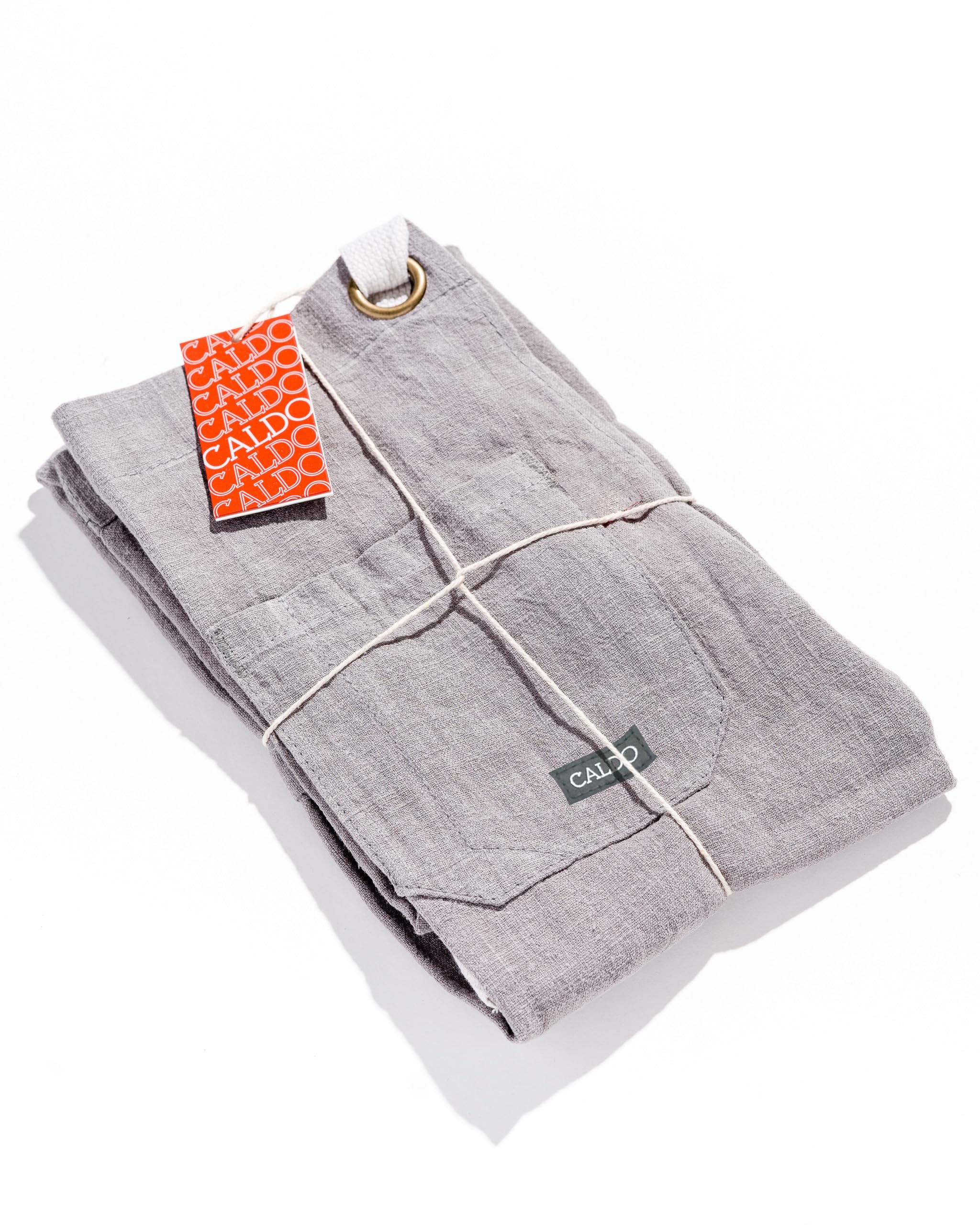 Caldo Linen Kitchen Apron For Cooking - Mens And Womens Linen Bib Apron For Professional Chef, Server, Or Barista - Adjustable W