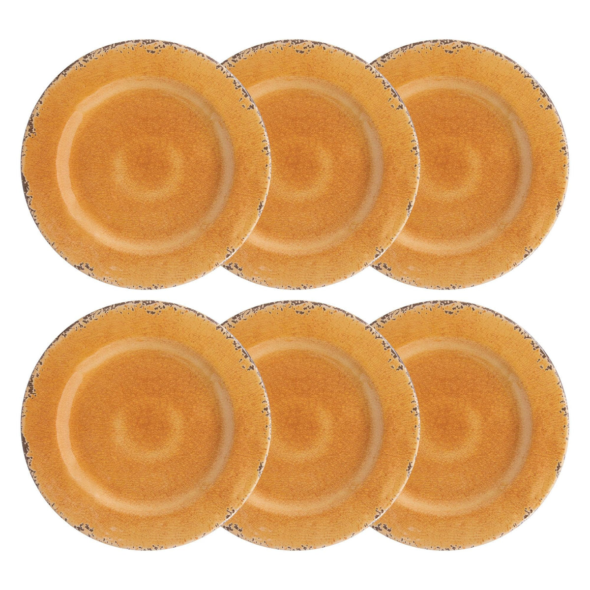 Upware Melamine Dinner Plate Set Of 6, Bpa-Free Dishwasher Safe Round Plates Dinner Dishes For Main Course, Pasta, And Salad, 11