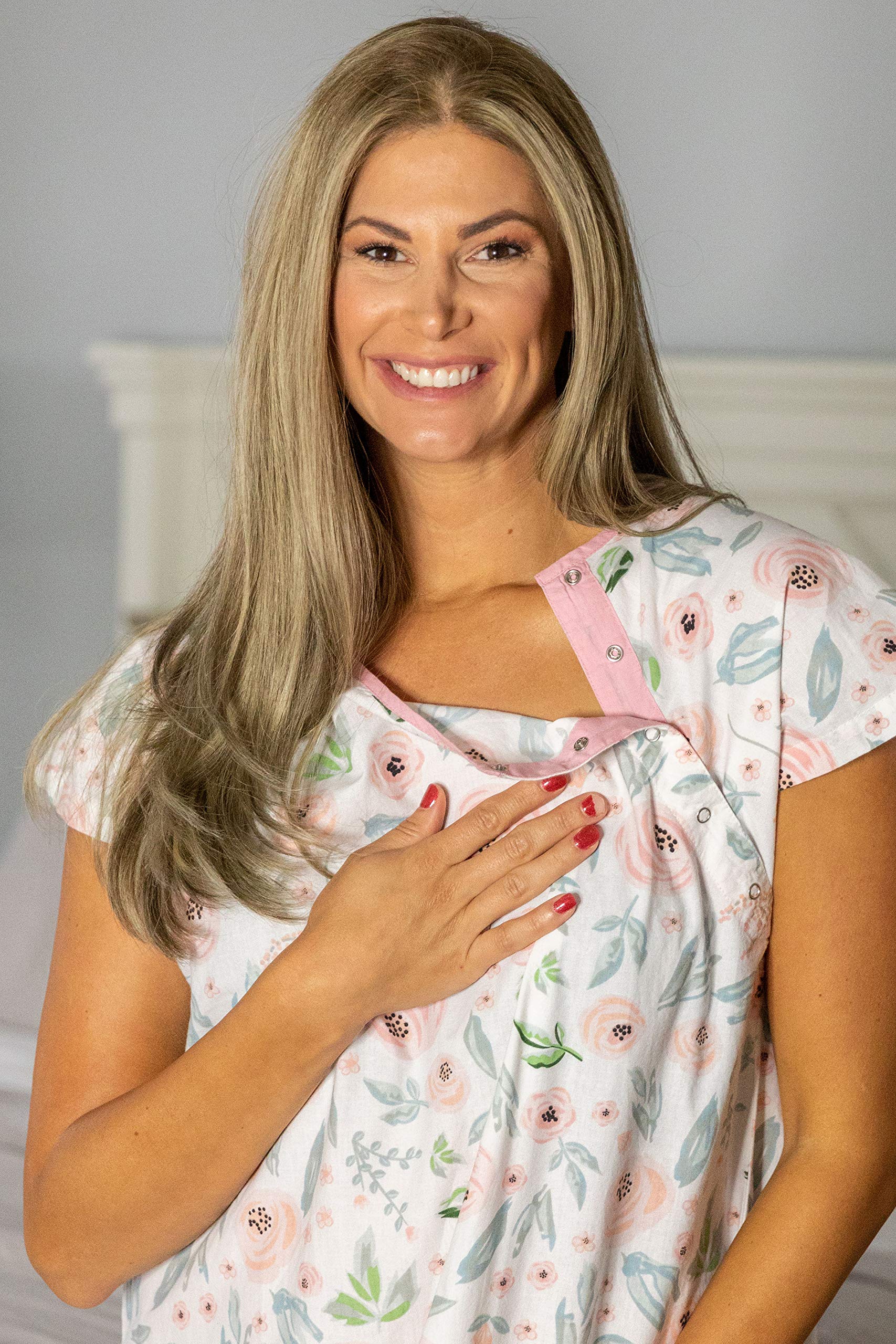 Gownies - Designer Hospital Patient Gown, 100 Cotton, Hospital Stay (Xx-Large, Ivy)