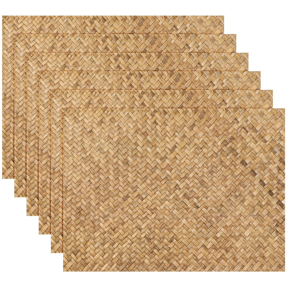 100 Pcs Rattan Paper Placemats 11.8 X 15.7 Inch Disposable Wicker Printed Paper Place Mats Farmhouse Disposable Wicker Chargers
