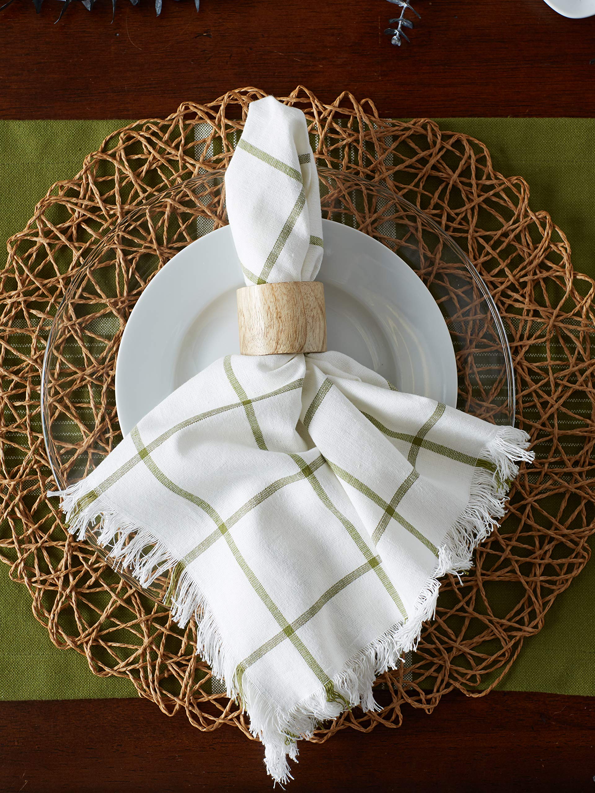 Dii Basic Napkin Ring Collection, Decorative Rustic Farmhouse Style, Largest Set, Light Finish, 6 Piece