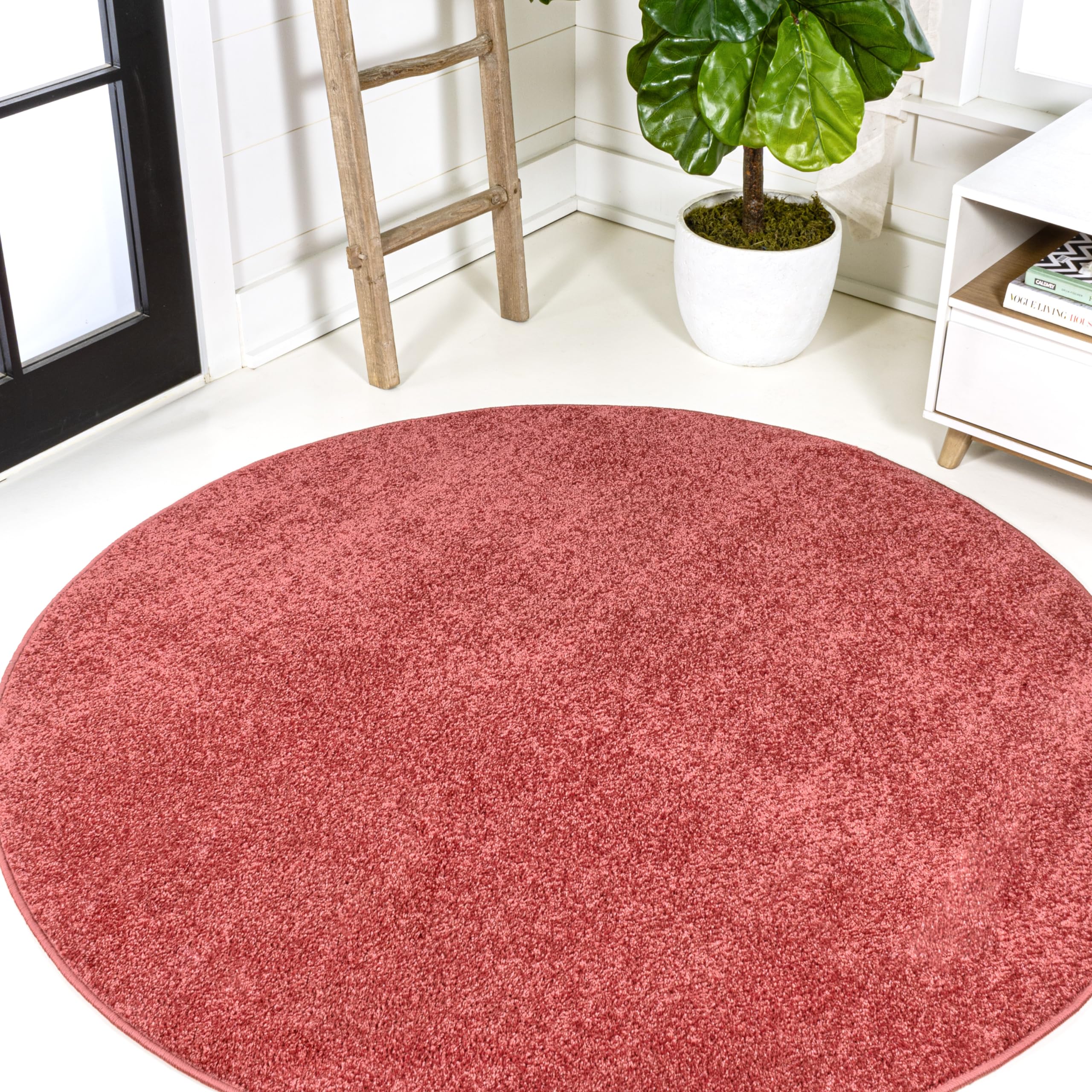 JONATHAN Y SEU100E-8R Haze Solid Low-Pile Area Rug, Coastal, Bohemian, Minimalist, Classic, Farmhouse, Casual, Glam for Living R