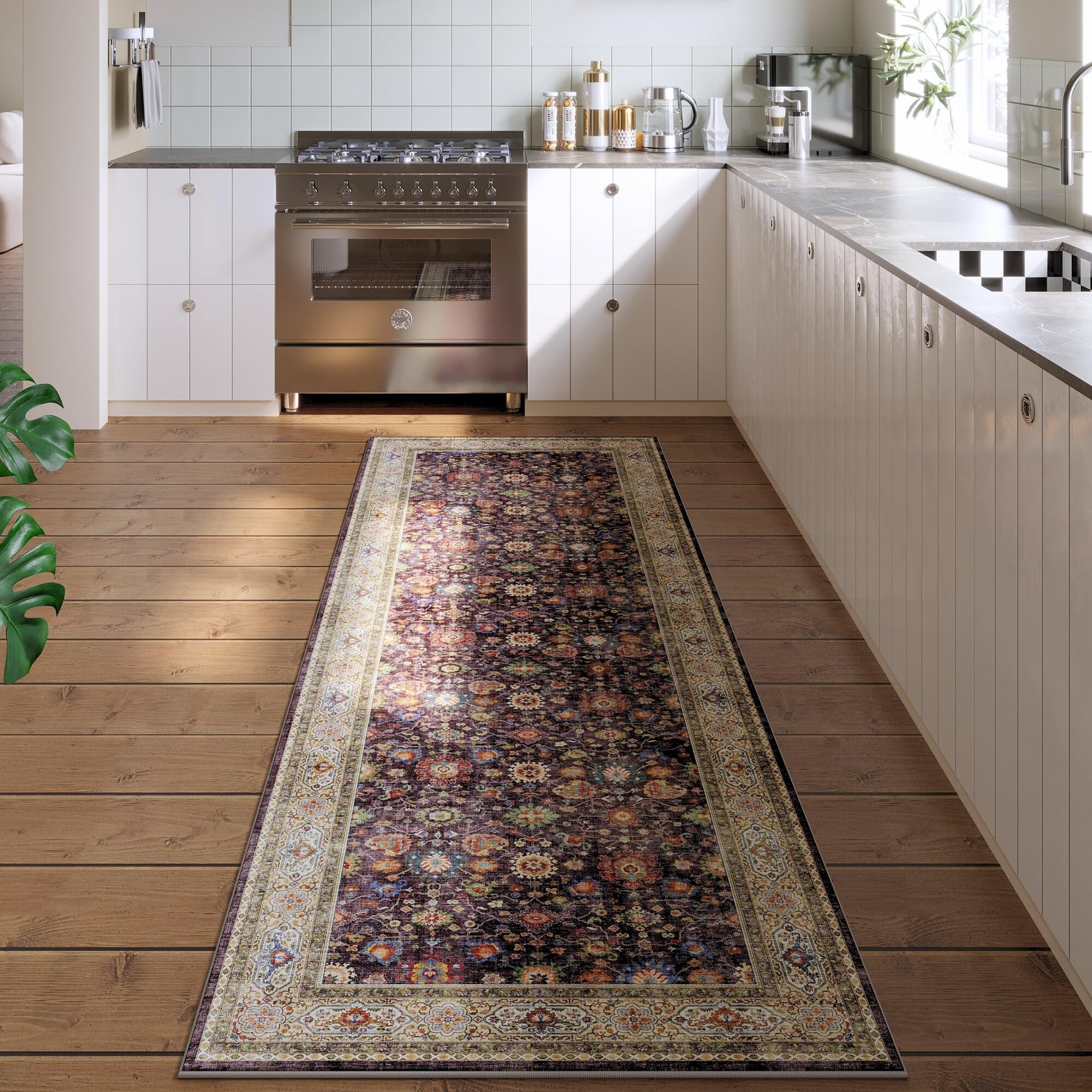 Rugcomf Runner Rug for Hallways Kitchen Runner Rug Non Slip 2x 6 Washable Runner Rugs with Rubber Backing Soft Carpet Runner f
