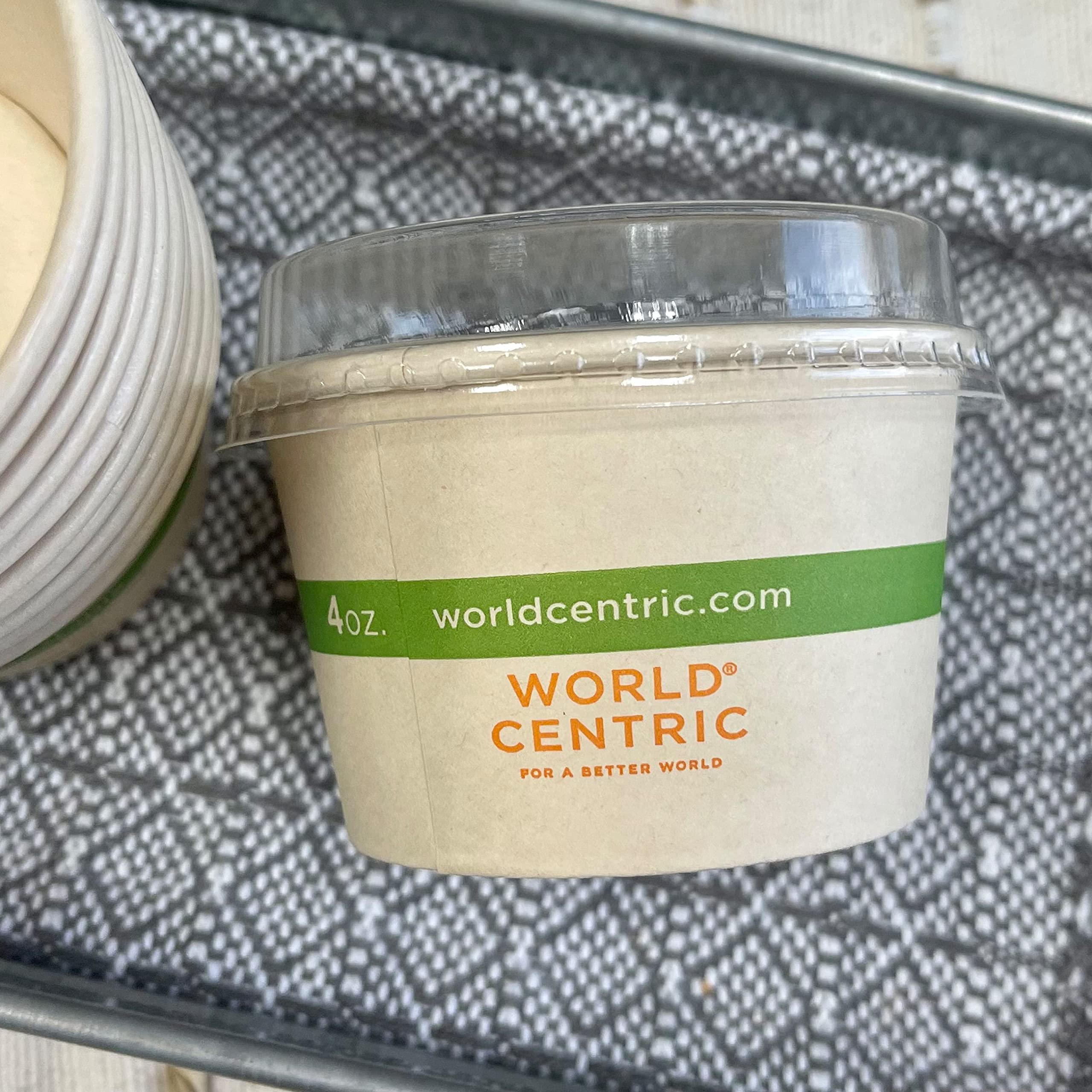 Outside The Box Papers 4 Ounce Souffle Cups And Lids - 100% Biodegradable And Compostable - 50 Pack