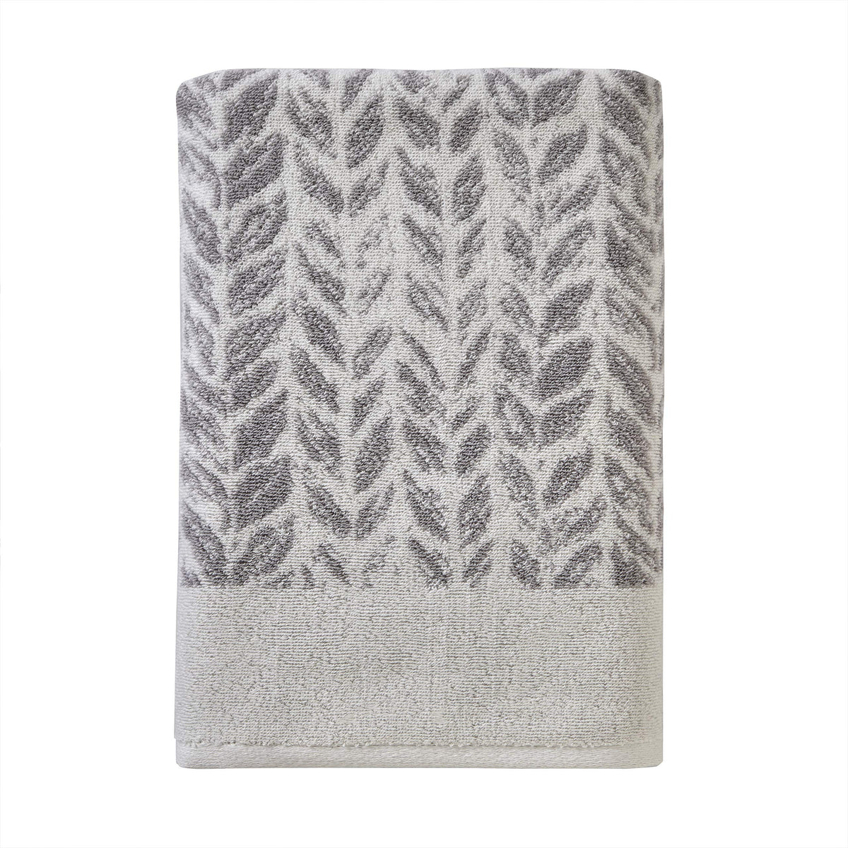 Skl Home By Saturday Knight Ltd. Distressed Leaves Bath Towel,Gray 28X54