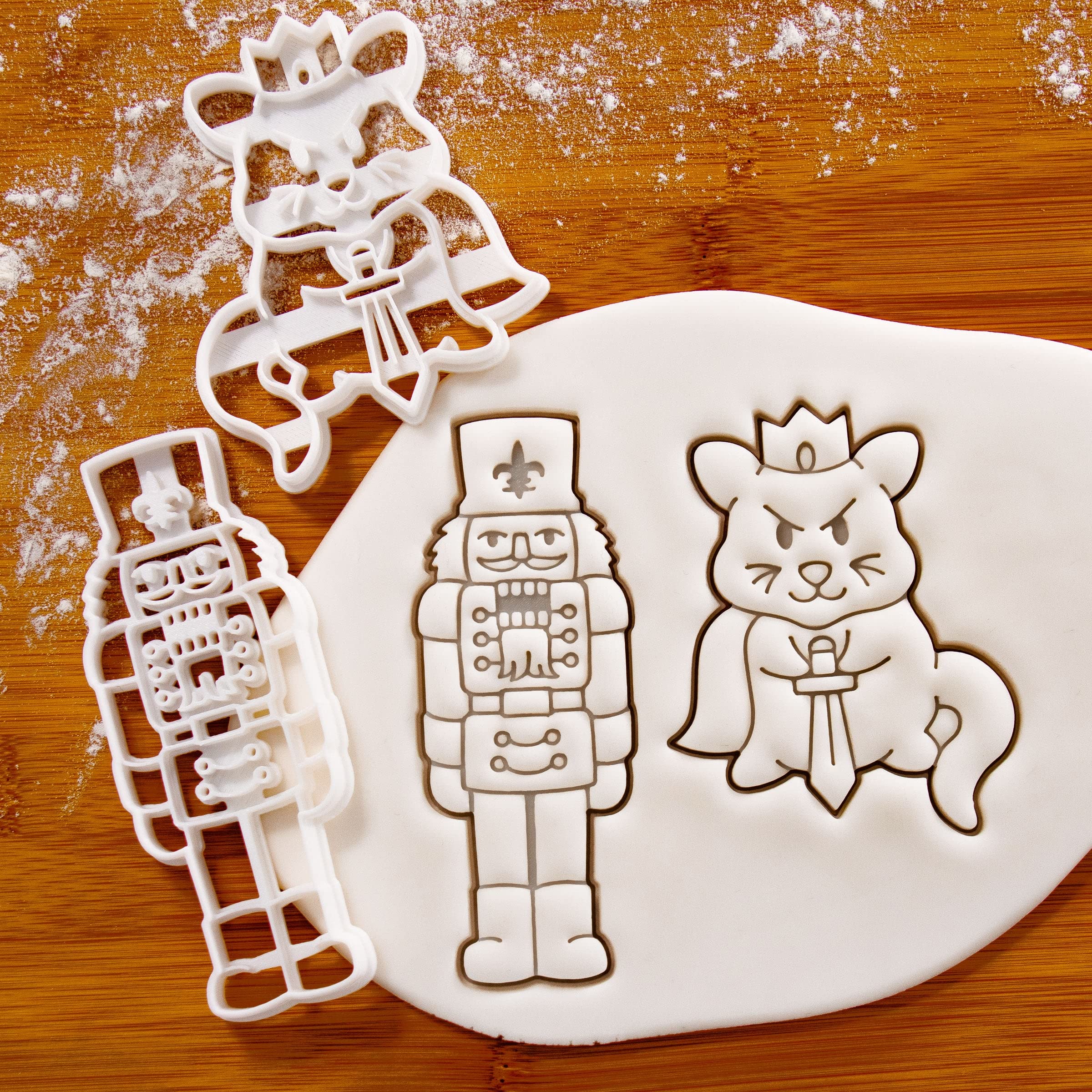 Set Of Mouse King And Nutcracker Cookie Cutters, 2 Pieces - Bakerlogy