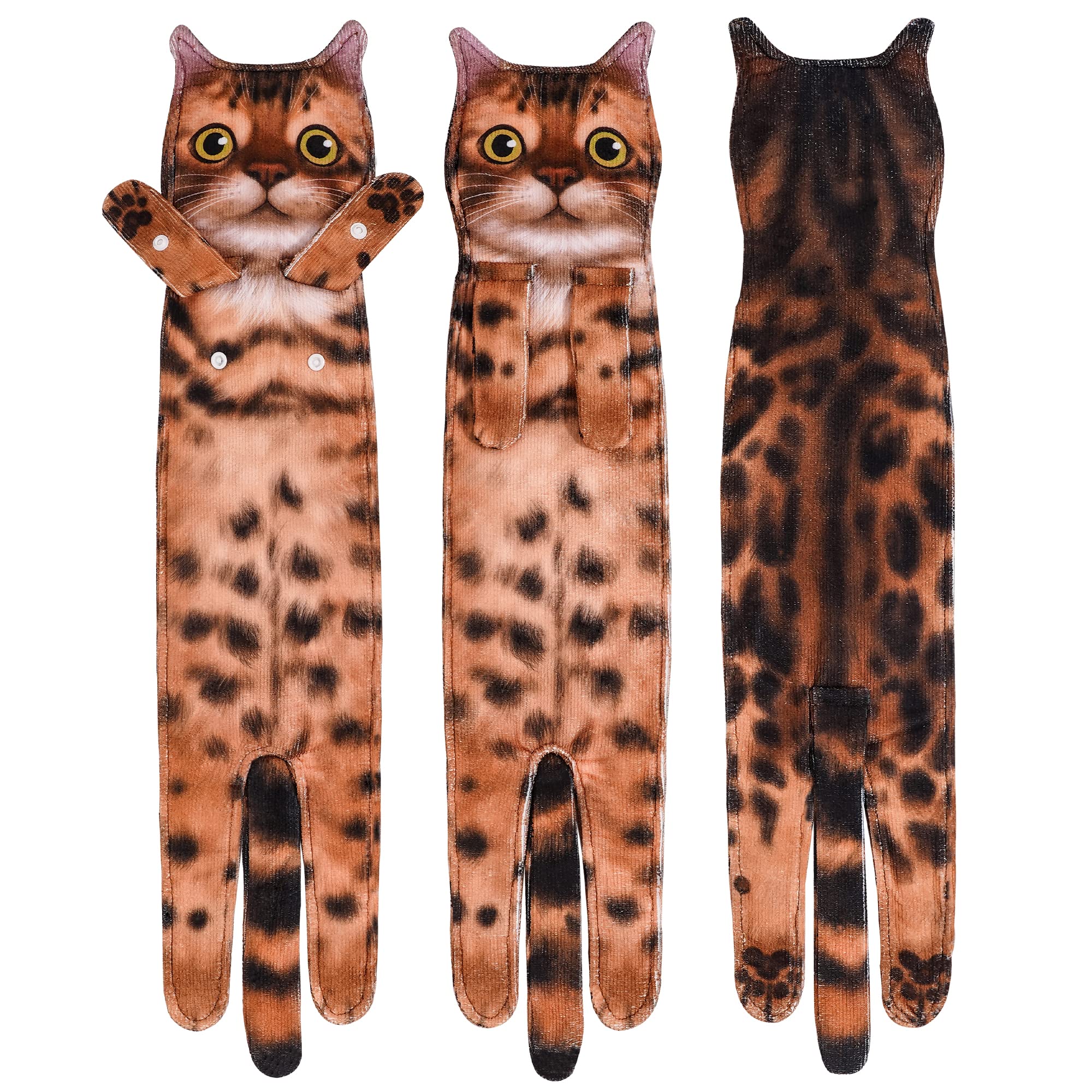 Cat Funny Hand Towels For Bathroom Kitchen - Cute Decorative Cat Decor Hanging Washcloths Face Towels Super Absorbent Soft -Vale