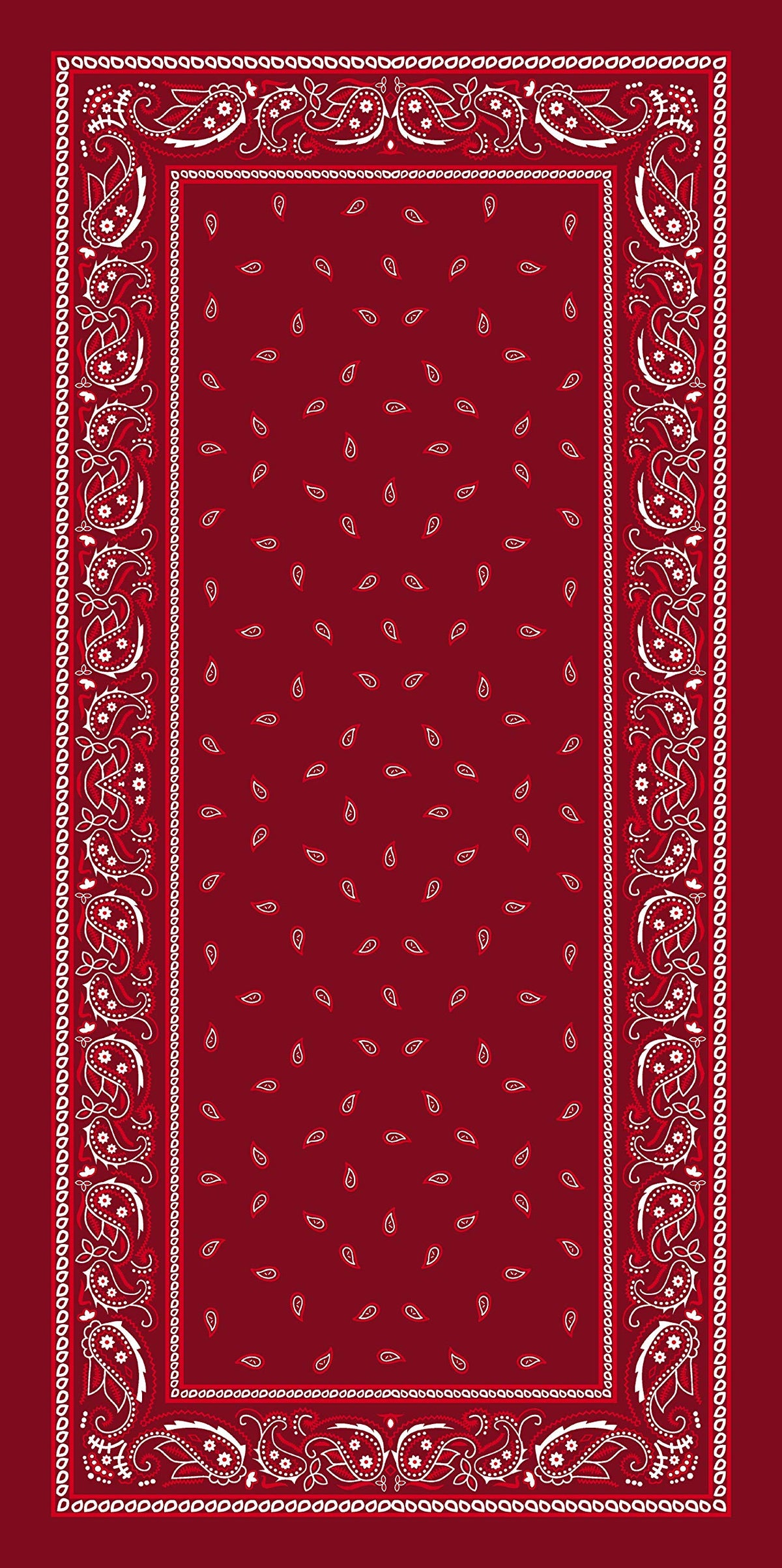 Bahia Llection By Dohler Bandana Red Brazilian Velour Beach Towel 30X60 Hes, Red, White