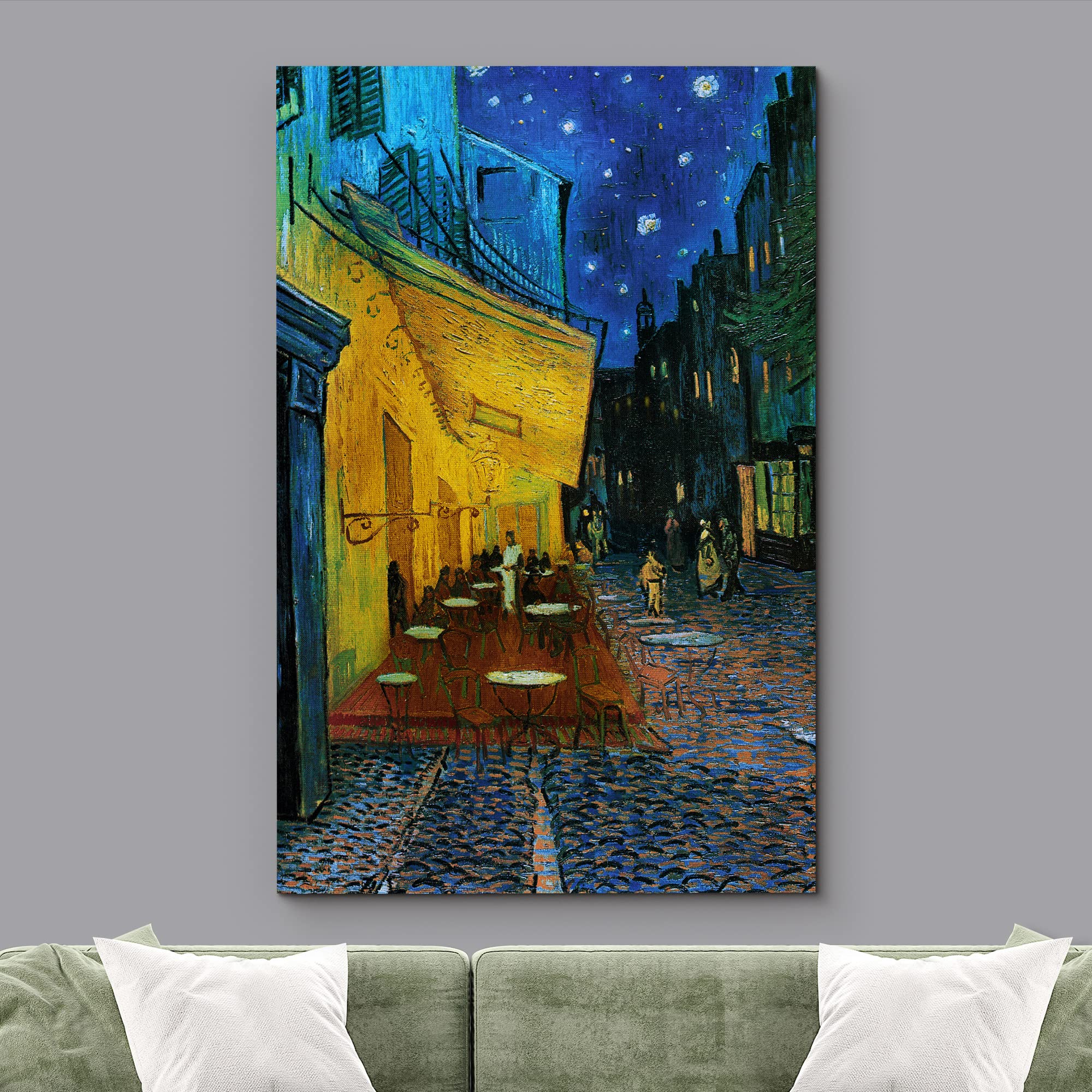Wall26 Canvas Print Wall Art Cafe Terrace At Night By Master Artist Vincent Van Gogh Nature Wilderness Illustrations Fine Art Re