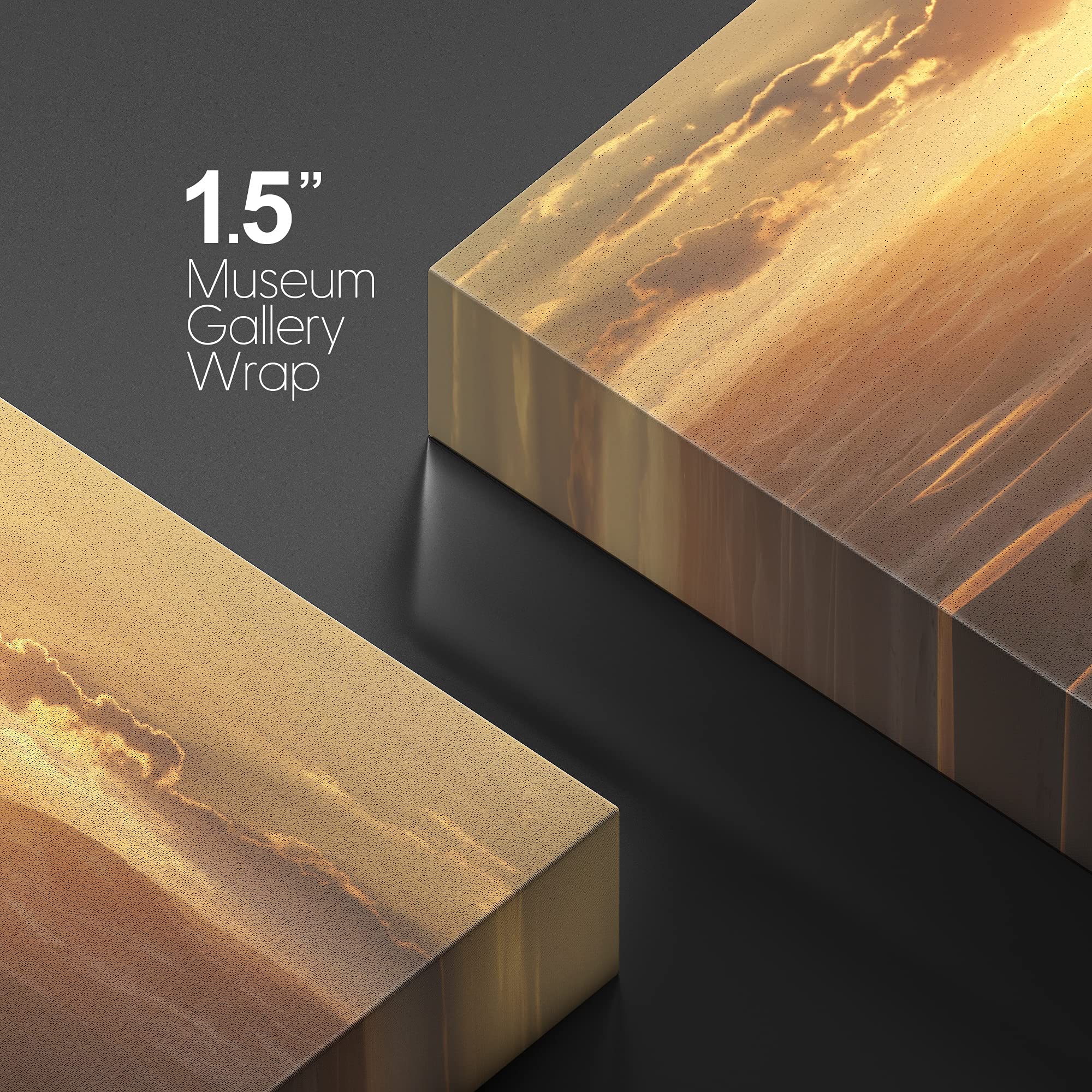 Wall26 Canvas Print Wall Art Sunlight Horizon & Desert Sand Dune Landscape Nature Wilderness Photography Realism Rustic Portrait