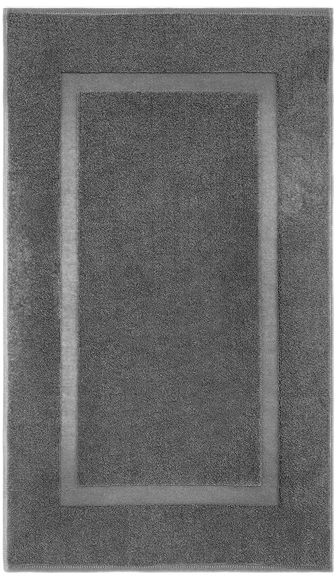 Eco Towels Cotton Banded Bath Mats 1 Pack, [Not A Bathroom Rug], 22''X34'' (Grey (Pack Of 1))