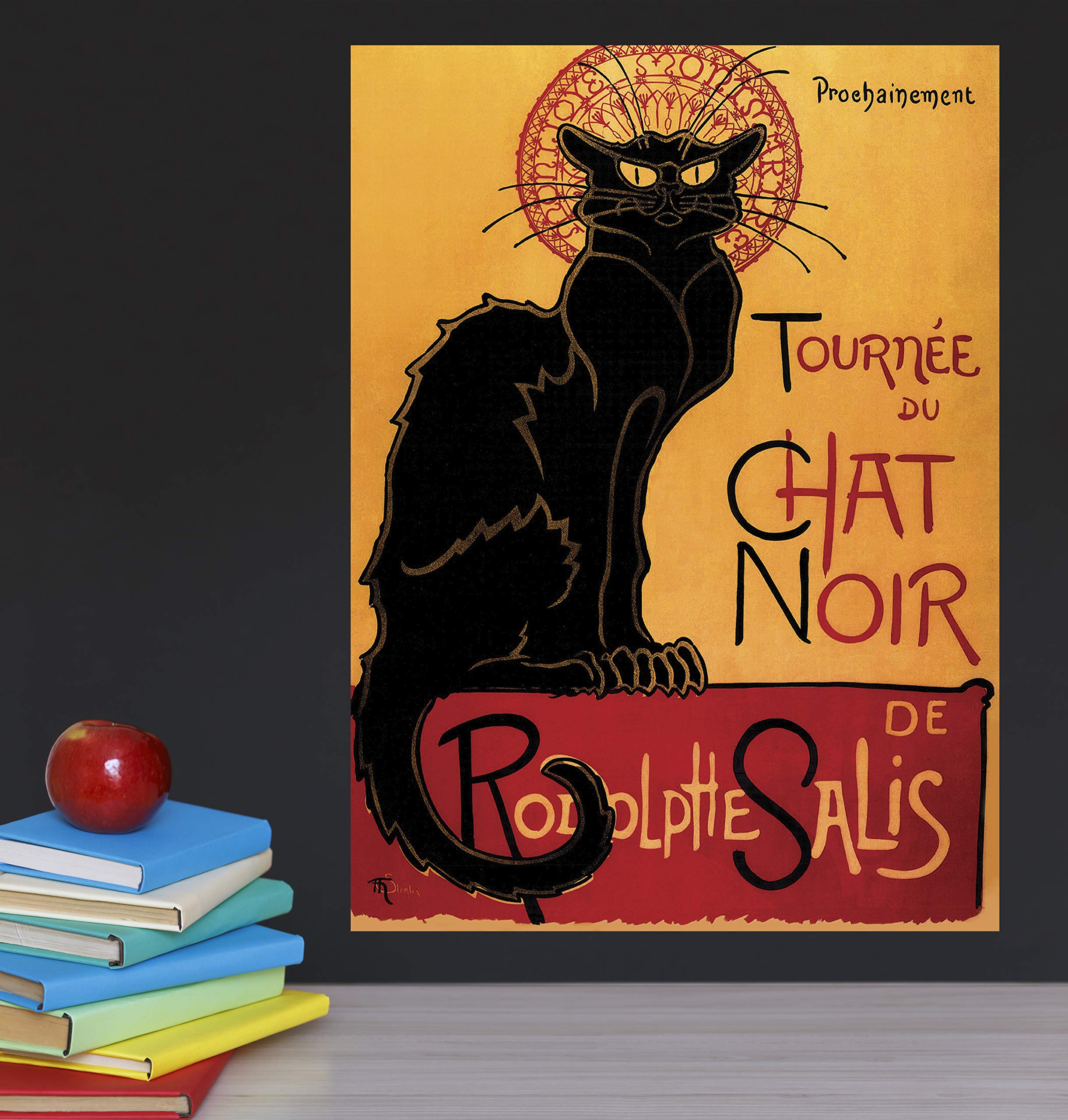 Tourn  E Du Chat Noir By Theophile Alexandre Steinlen - 1896 - The Black Cat - Vintage Poster Print (Laminated, 18'' X 24'')