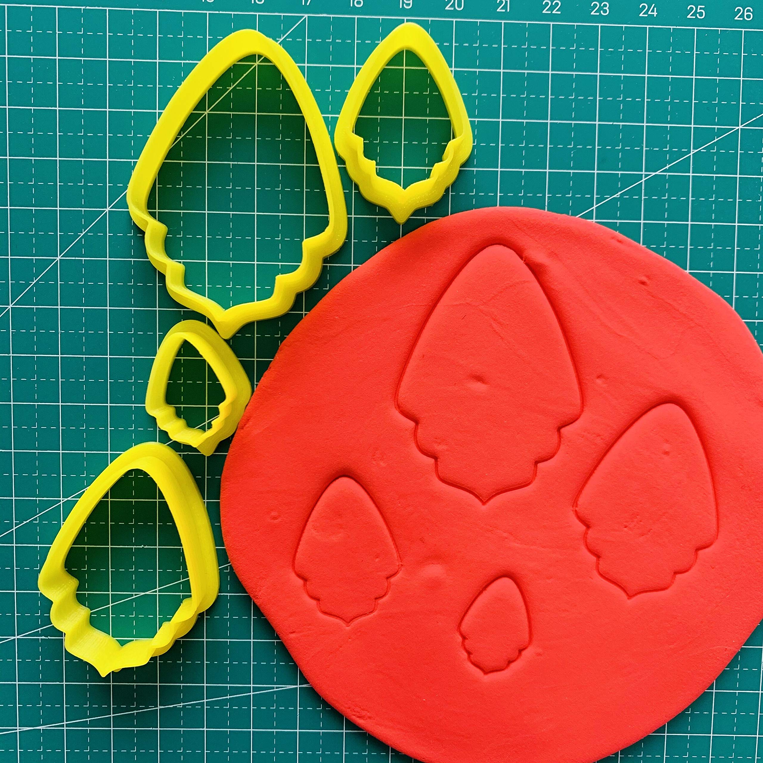 Chenrui Set Of 4 Frilled Drops Polymer Clay Shape Cutter, Cookie Cutter