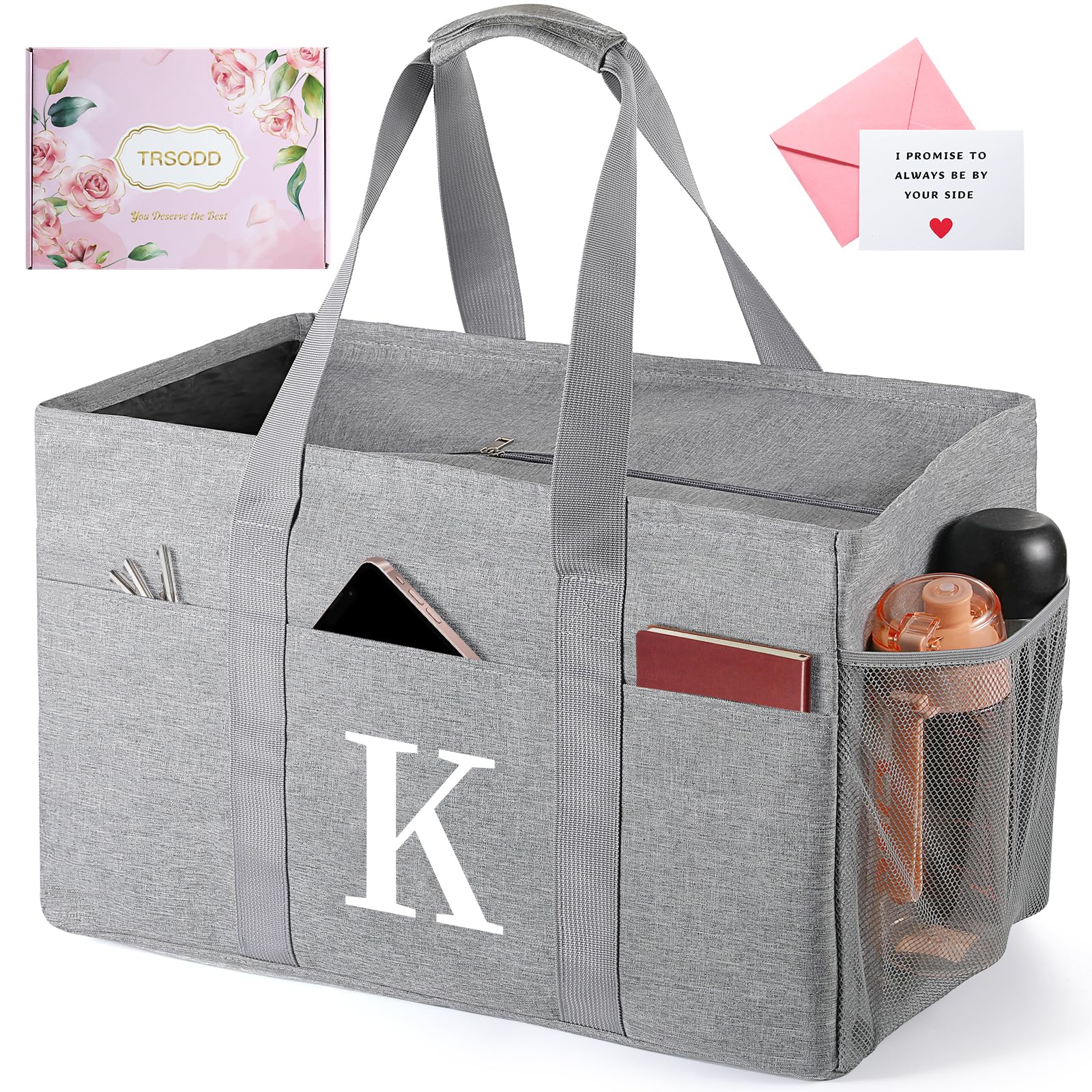 Extra Large Can-Vas Utility Tote Bag For Women, Grocery Bags Reusable Shopping Bags Foldable, Weekender Travel Bag W Top Zi-Pper