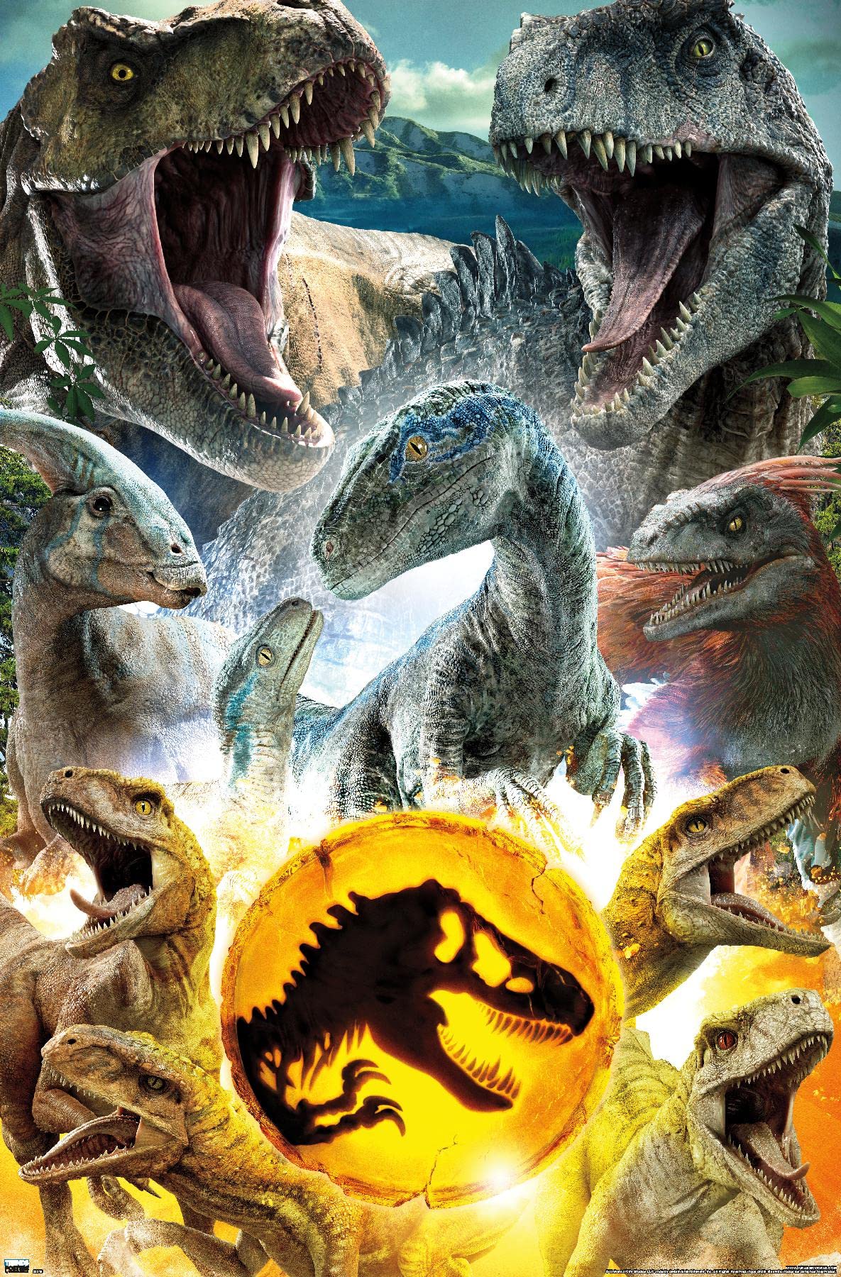 Trends International Jurassic World: Dominion - Group Wall Poster, 22.375'' X 34'', Premium Unframed Version