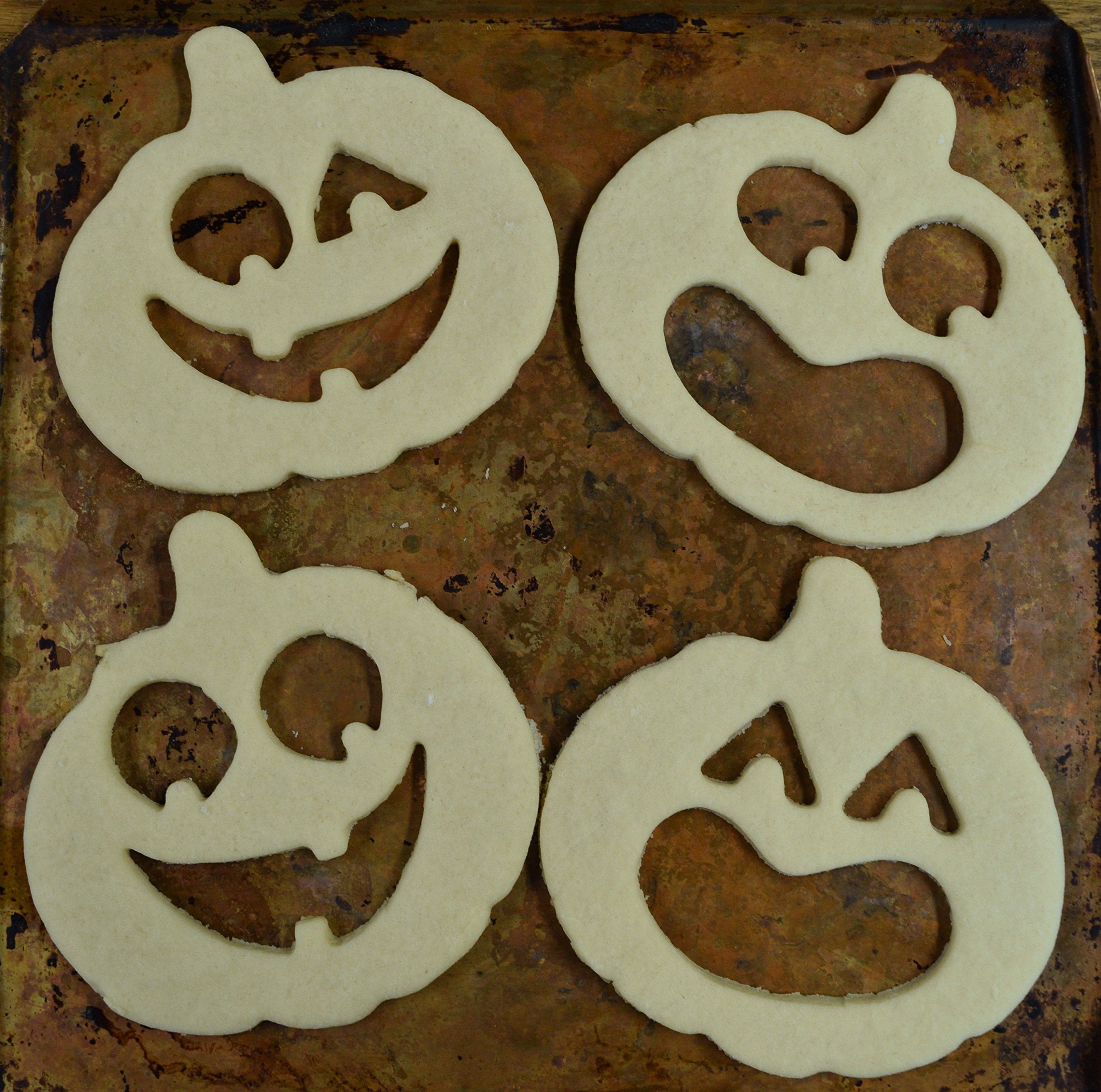 Large Jack-O-Lantern Halloween Pumpkin Cookie Cutter 5 Piece Set