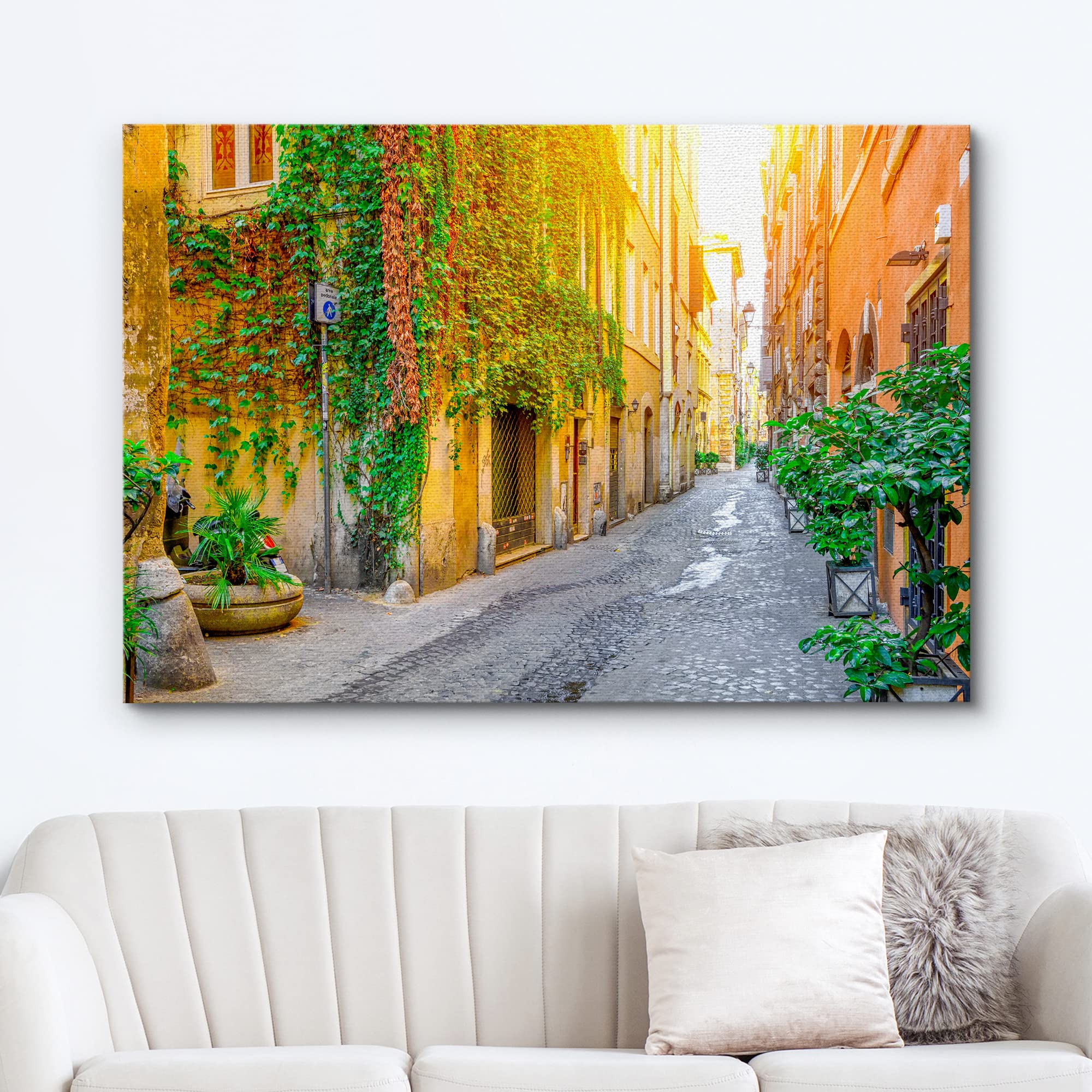 Wall26 Canvas Print Wall Art Floral Botanical Garden Italian Village Nature Wilderness Photography Realism Rustic Scenic Landsca