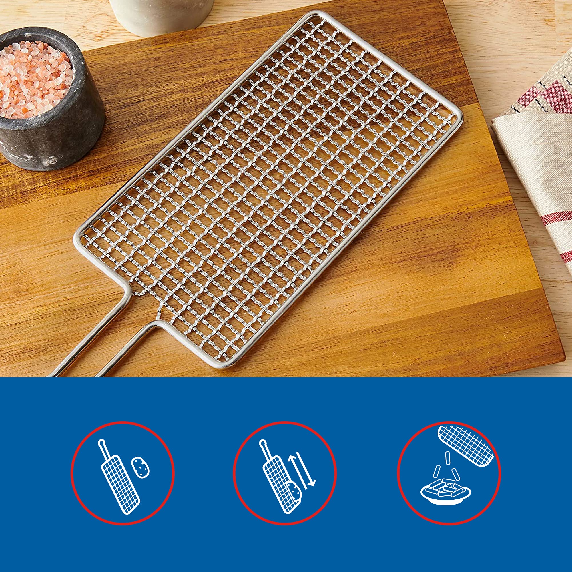 Kchenprofi Potato Grater And Shredder, Stainless Steel Hand Grater For Potatoes, Carrots, And More, Silver