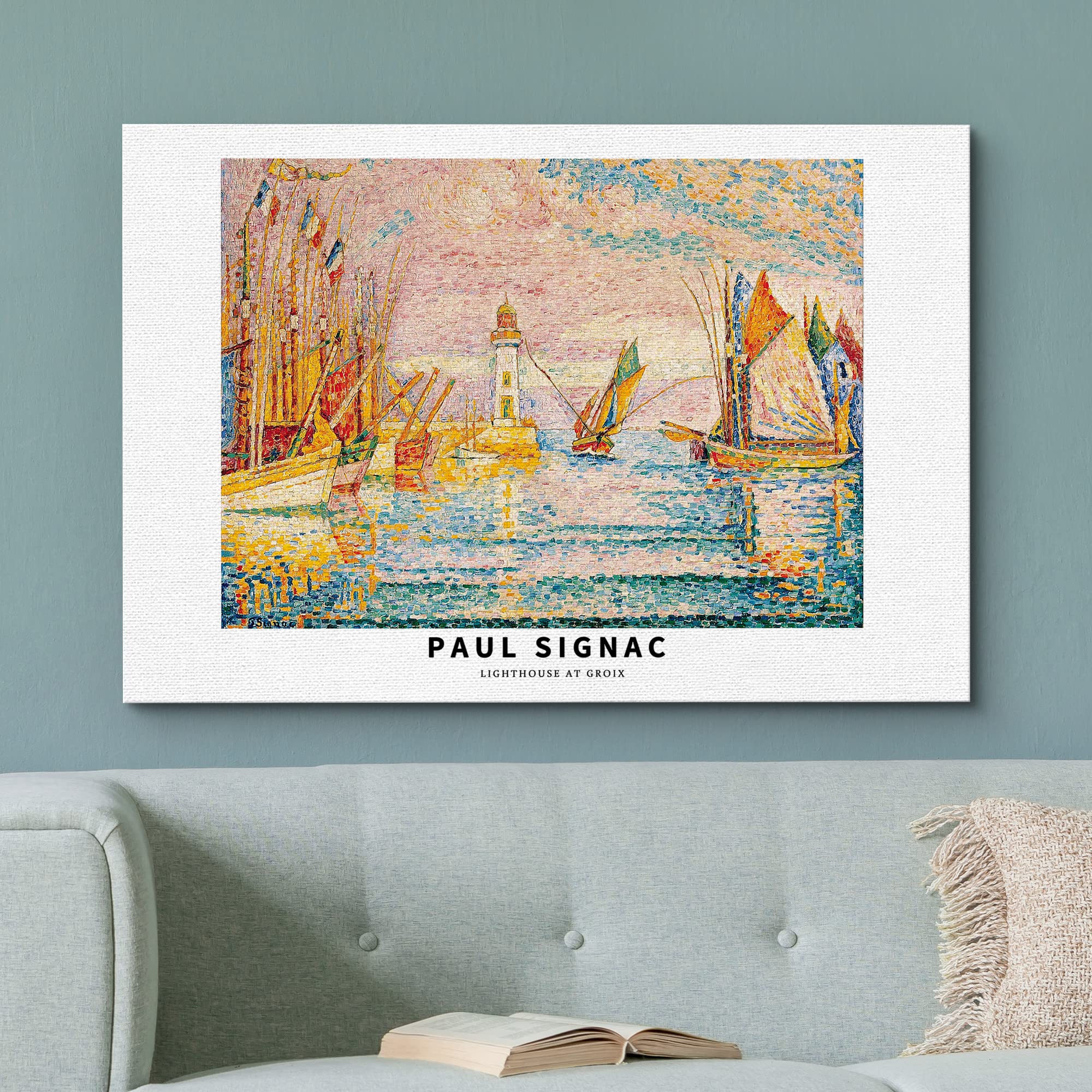 Wall26 Canvas Print Wall Art Lighthouse At Groix By Paul Signac Historic Classical Illustrations Fine Art Decorative Vintage Zen