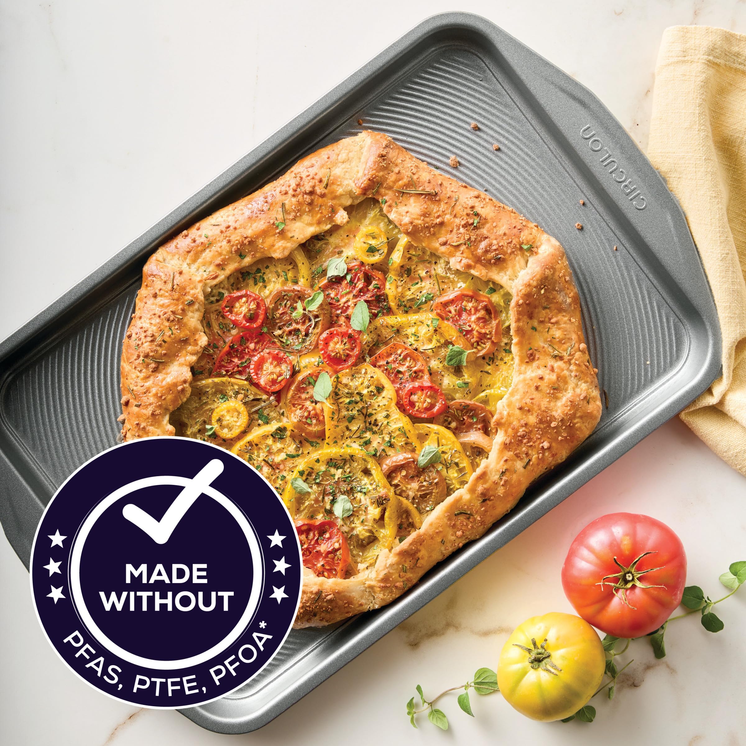 Circulon Total Bakeware Nonstick Cookie Baking Sheet, 10 X 15, Dark Gray