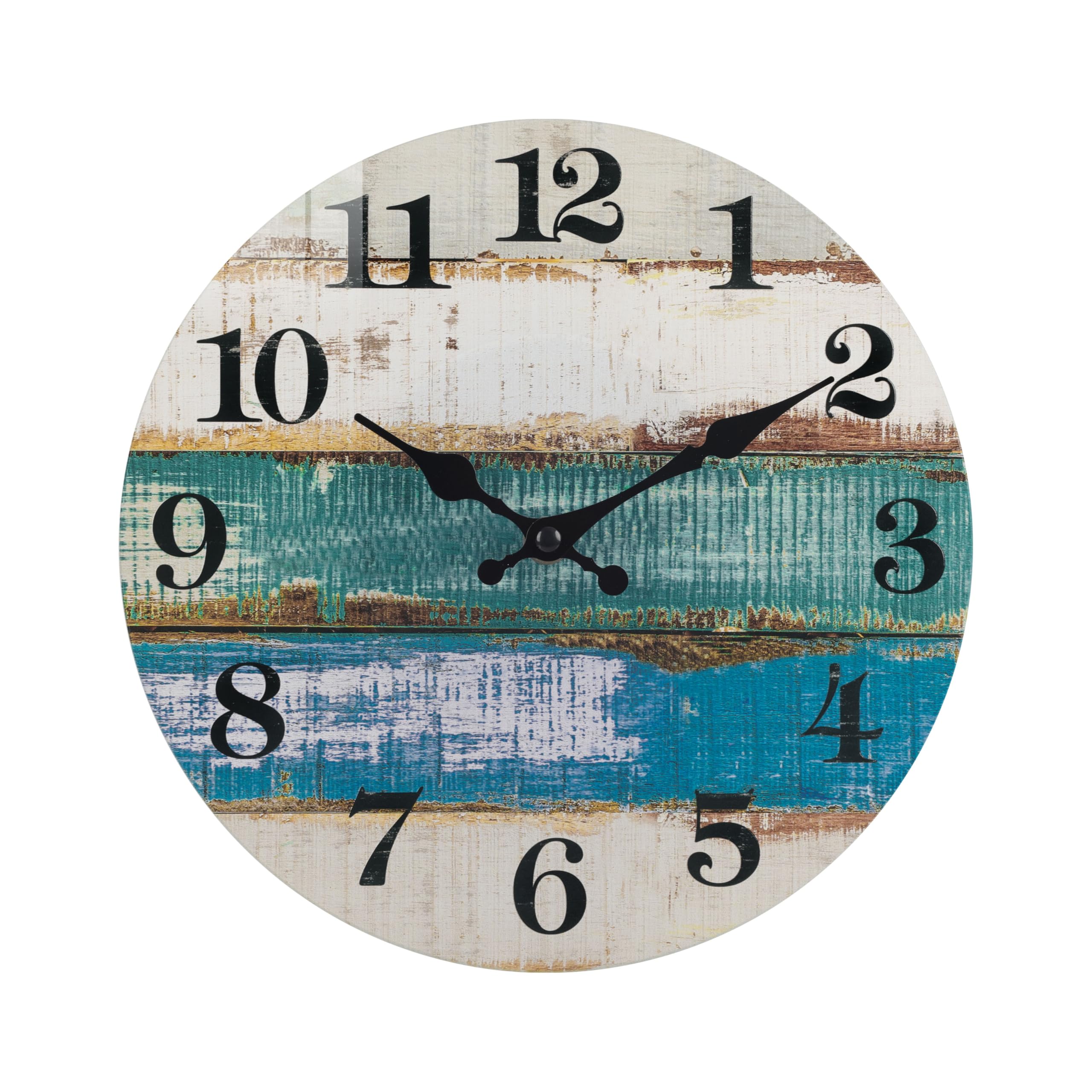 Retro Rustic Wall Clocks Coastal Waterproof Wall Clock For Bathroom Bedroom Home(14 Inch)