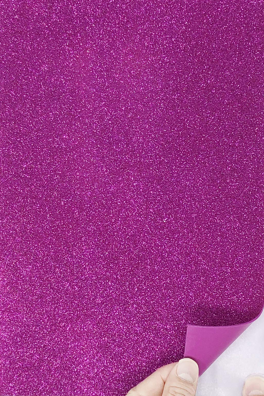 Allgala 12 Pack Self-Adhesive Glitter Eva Foam Paper 8X12 Inch Sheets-Fuchsia-Cf85212